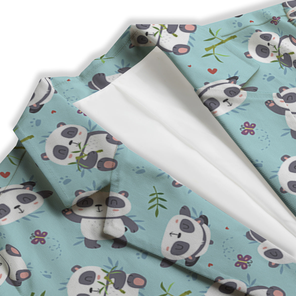 Bamboo And Cute Panda Print Pattern Women's Blazer-grizzshop