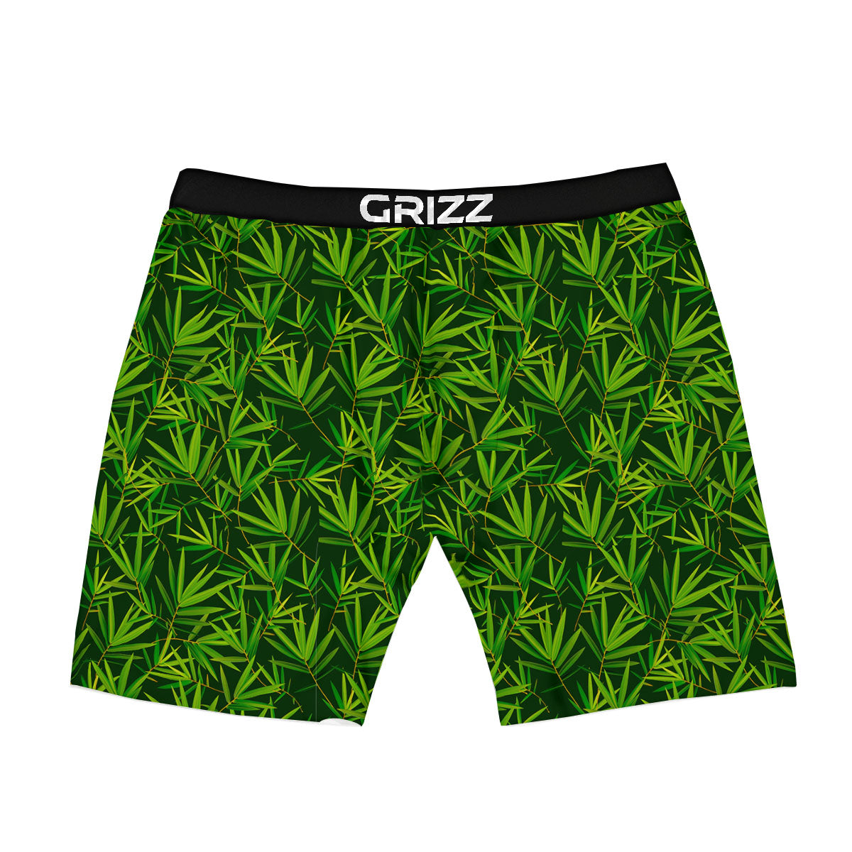 Bamboo Leaf Green Print Pattern Boxer Briefs-grizzshop