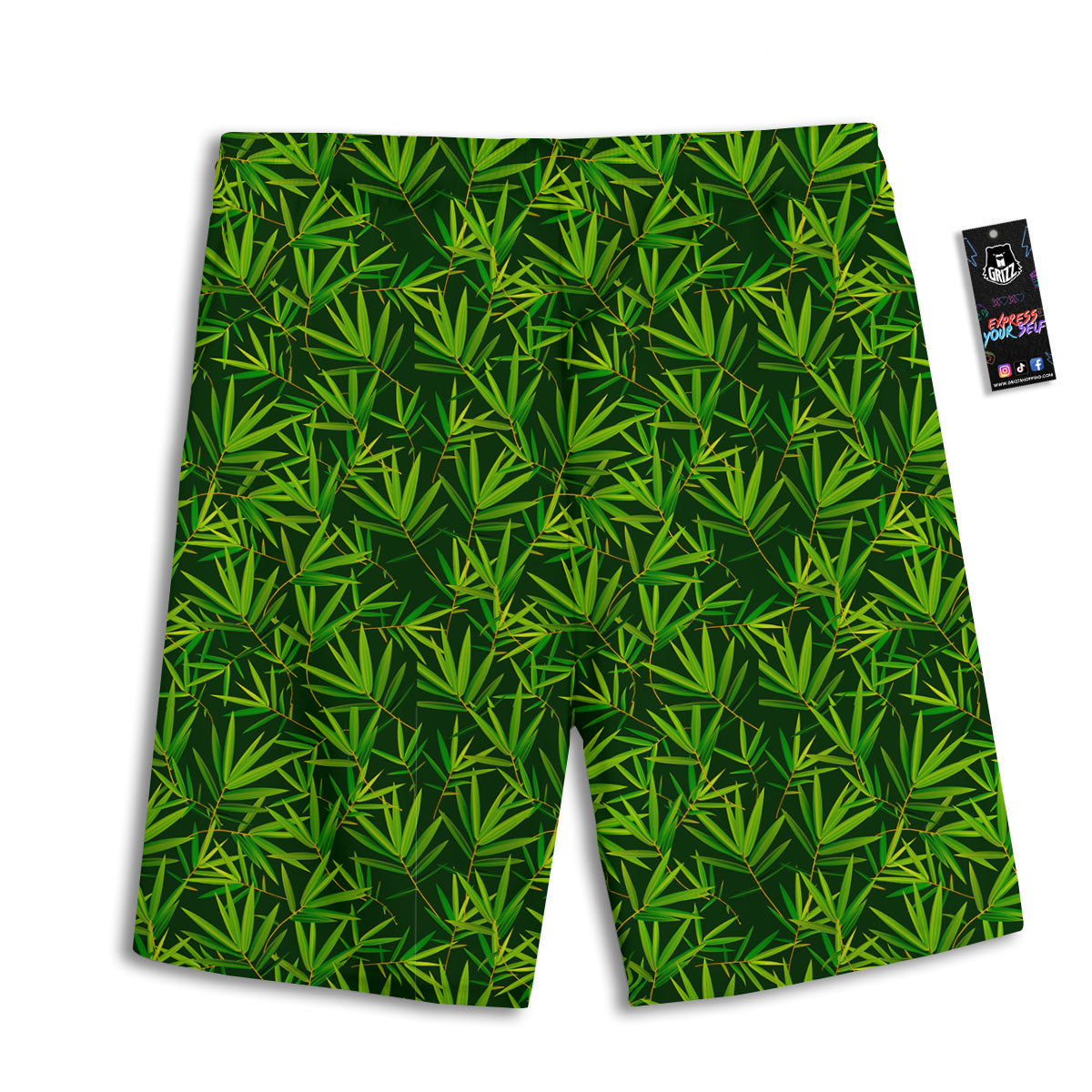 Banana Leave Palm Tree Print Pattern Men's Athletic Shorts