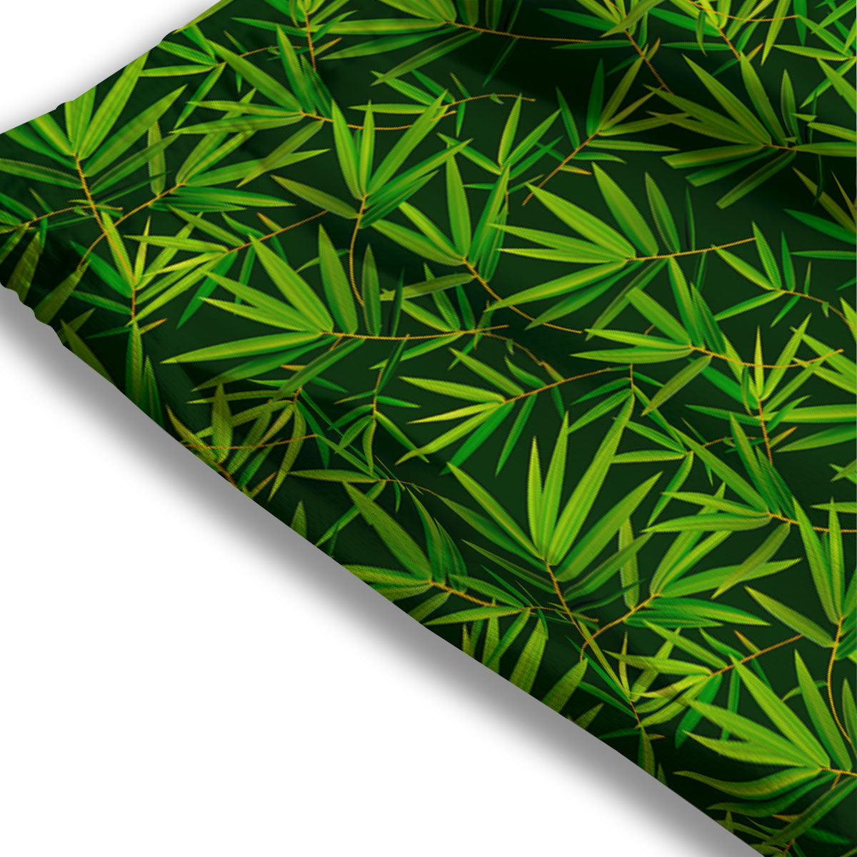 Bamboo Leaf Green Print Pattern Mesh Shorts