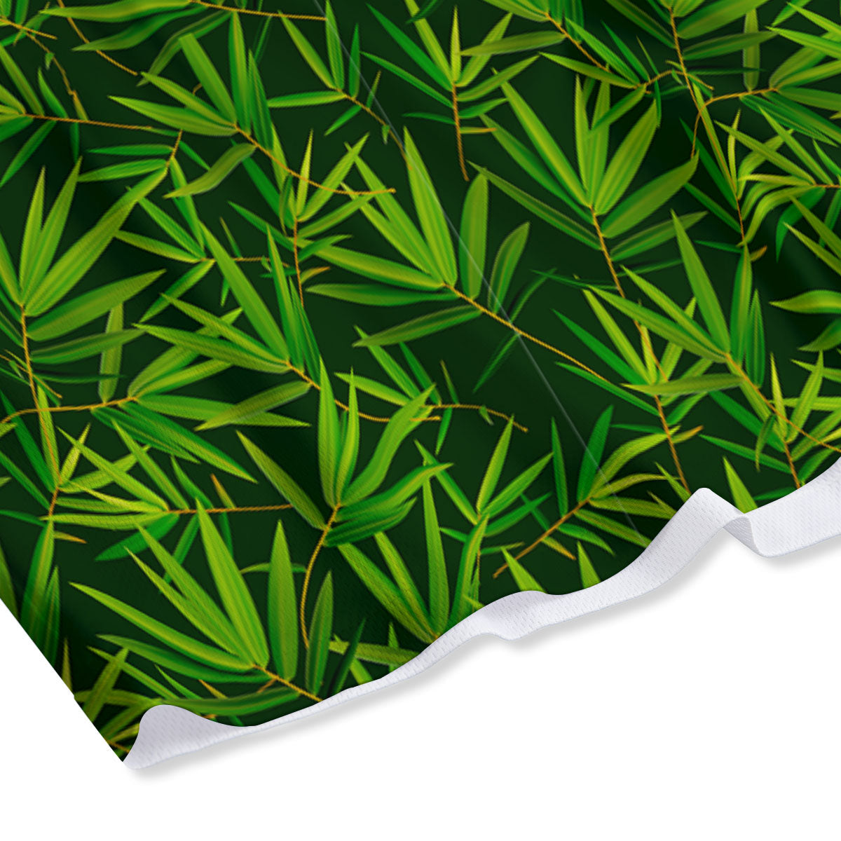 Bamboo Leaf Green Print Pattern Mesh Shorts