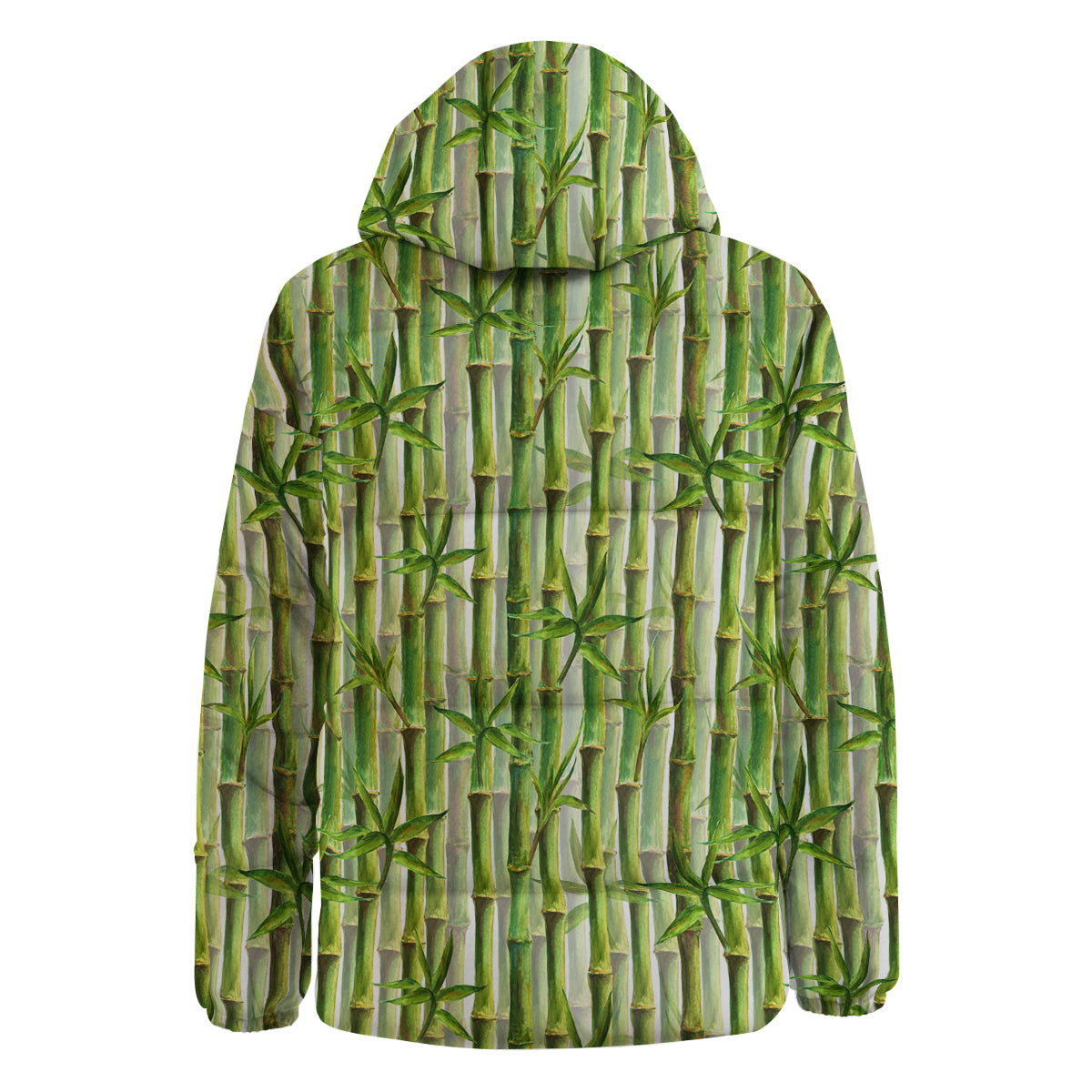 Bamboo Watercolor Print Pattern Down Jacket-grizzshop
