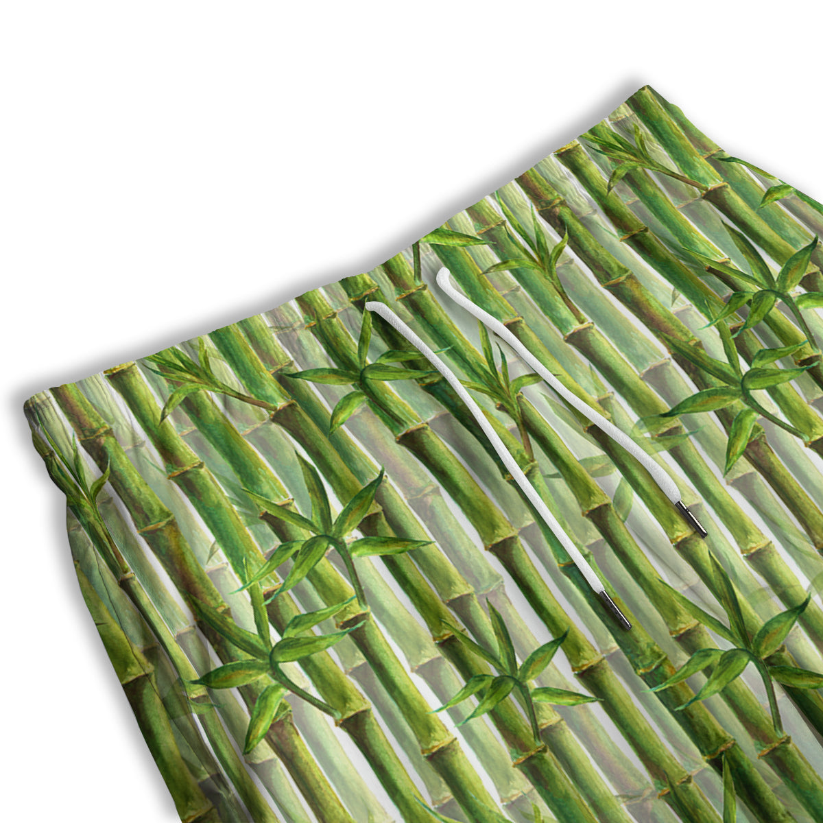 Bamboo Watercolor Print Pattern Men's Athletic Shorts