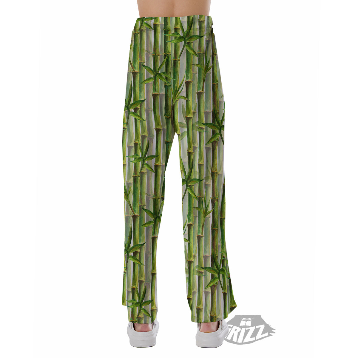 Bamboo Watercolor Print Pattern Pajama Pants-grizzshop