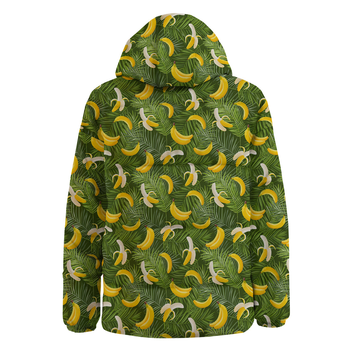 Banana Aloha Print Pattern Down Jacket-grizzshop