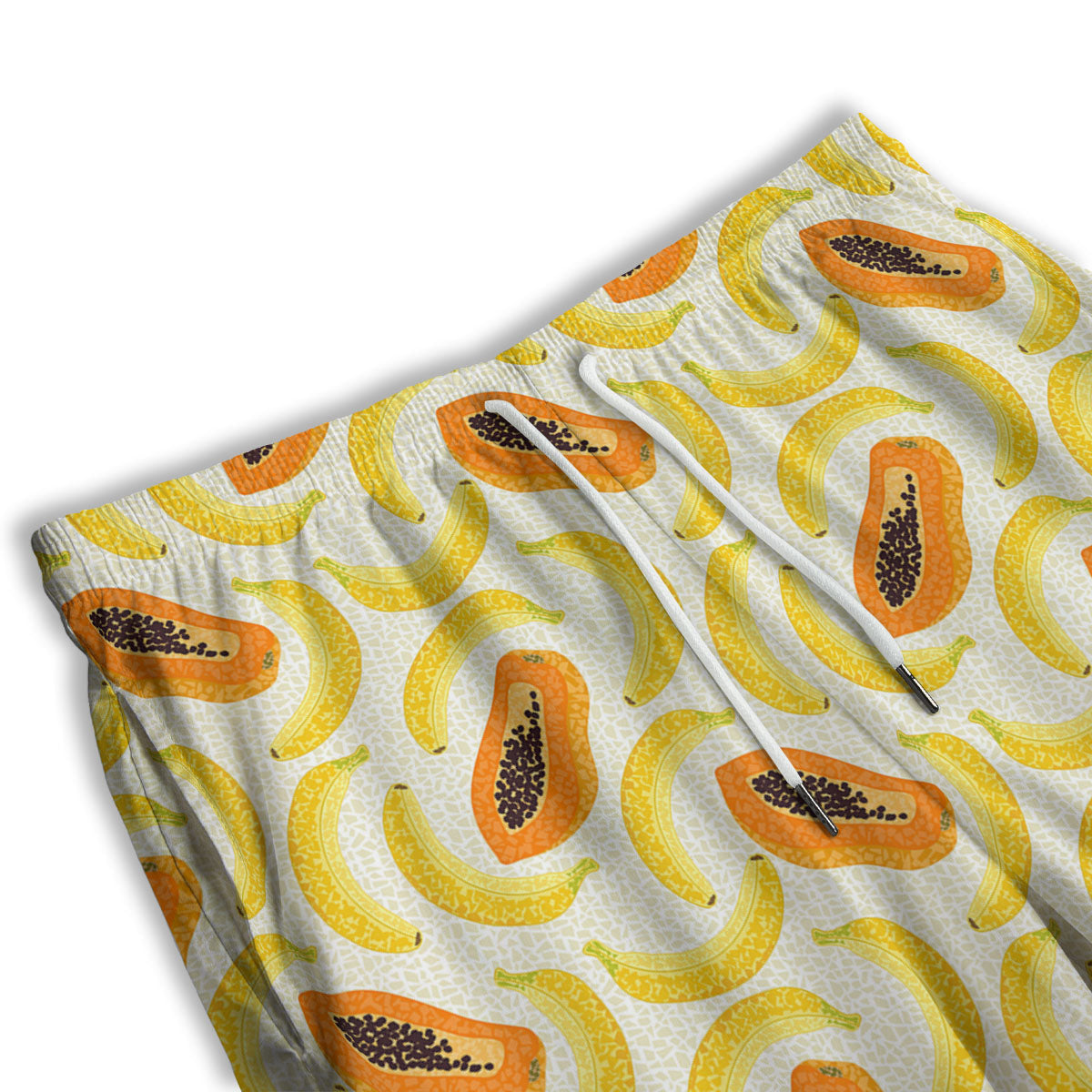 Banana And Papaya Print Pattern Men's Athletic Shorts