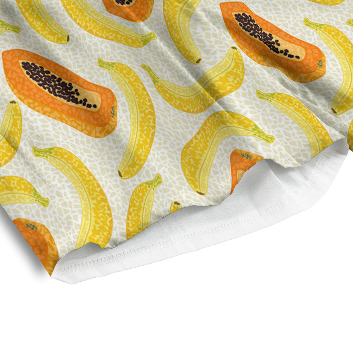 Banana And Papaya Print Pattern Men's Athletic Shorts