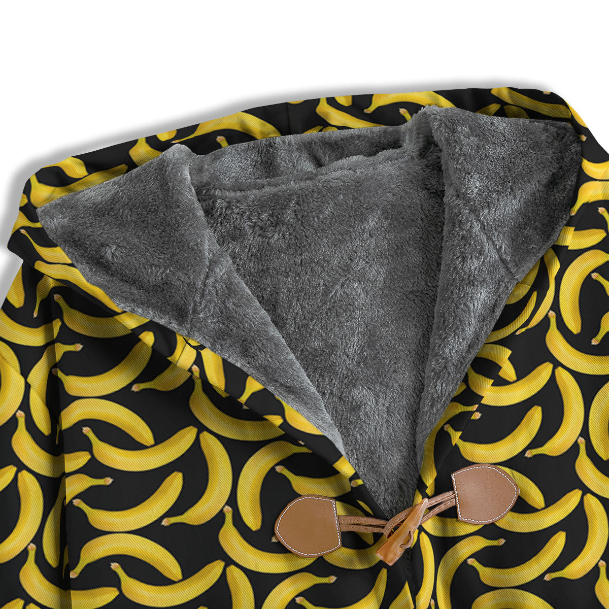Banana Black Print Pattern Men's Windbreaker Jacket-grizzshop