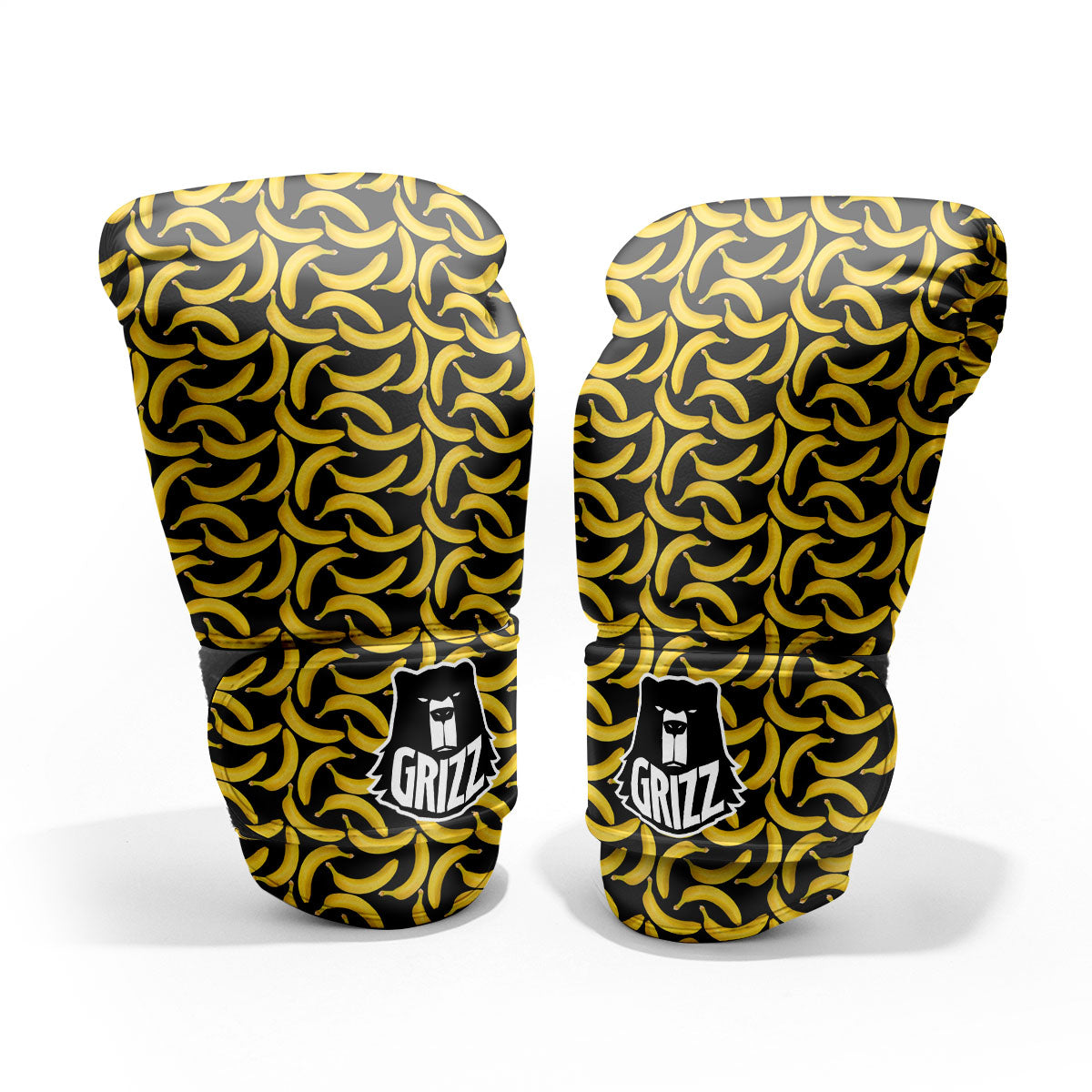 Banana Black Print Pattern Pro Boxing Glove