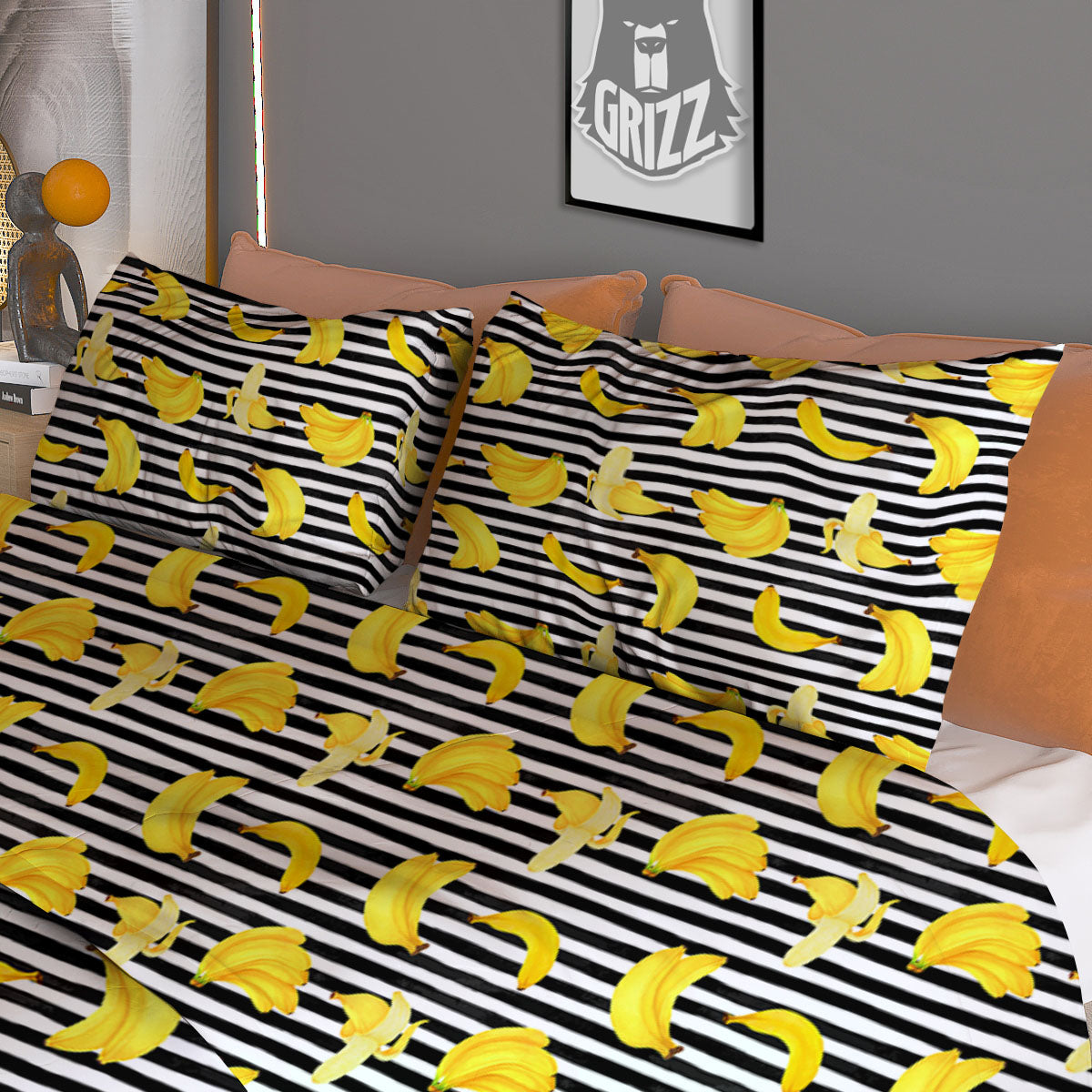 Baseballs Grunge Print Duvet Cover Bedding Set