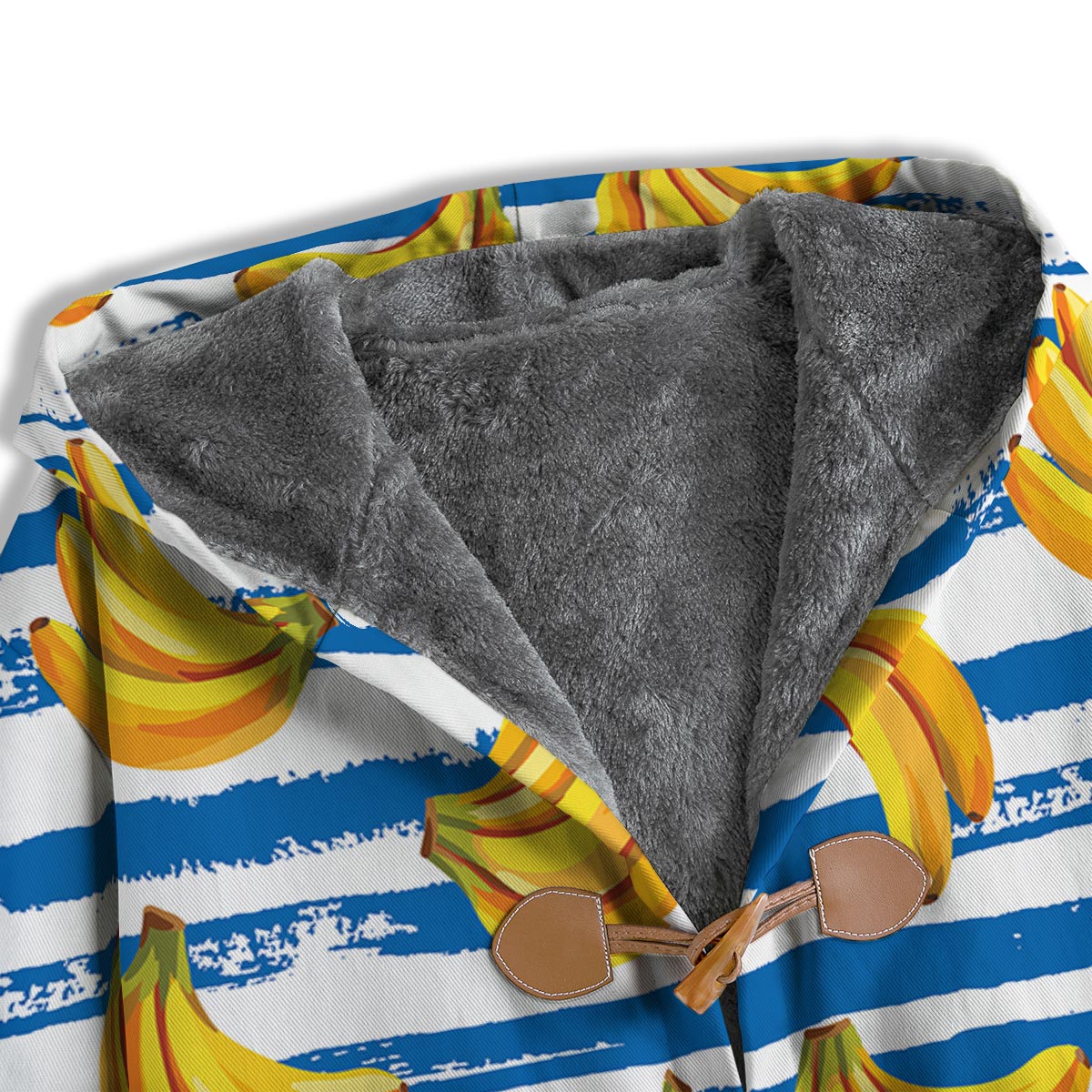 Banana Blue And White Striped Print Pattern Men's Windbreaker Jacket-grizzshop