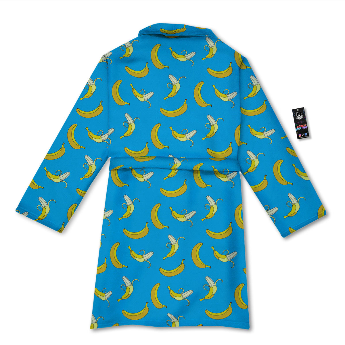 Banana Blue Print Pattern Bathrobe-grizzshop
