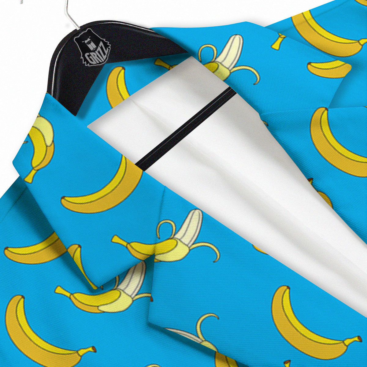 Banana Blue Print Pattern Men's Sport Coat-grizzshop