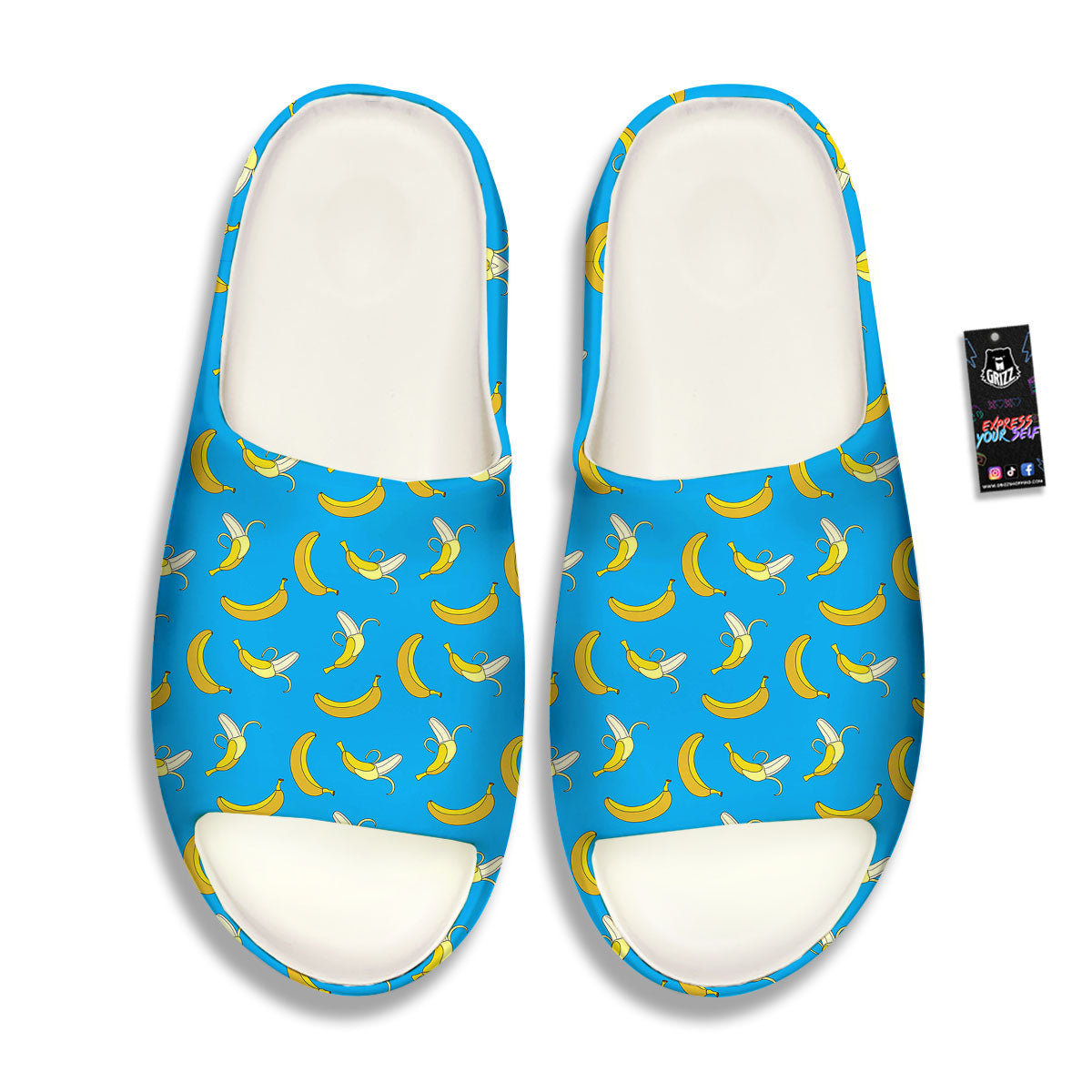Banana Blue Print Pattern Sandals-grizzshop