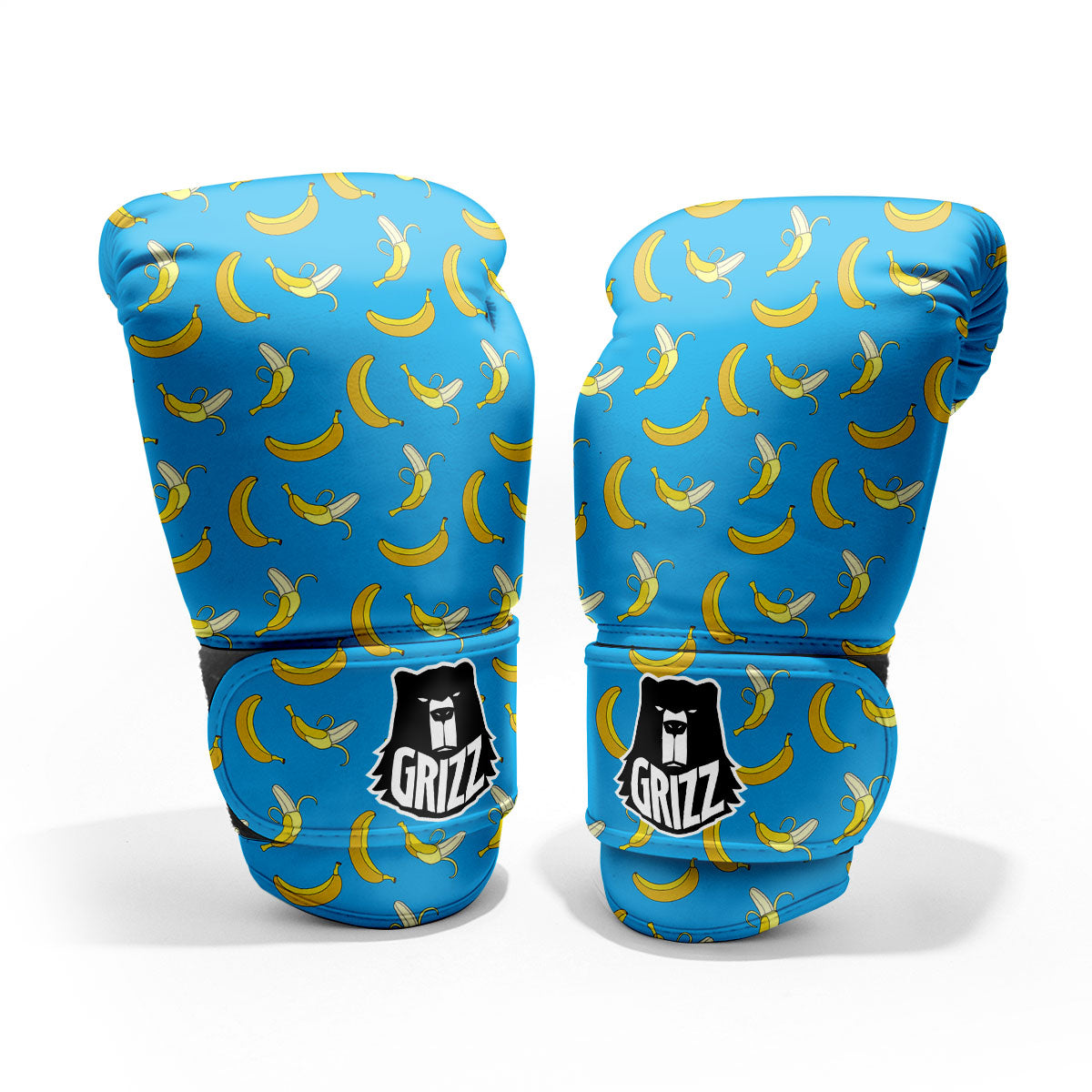 Banana Blue Print Pattern Pro Boxing Glove