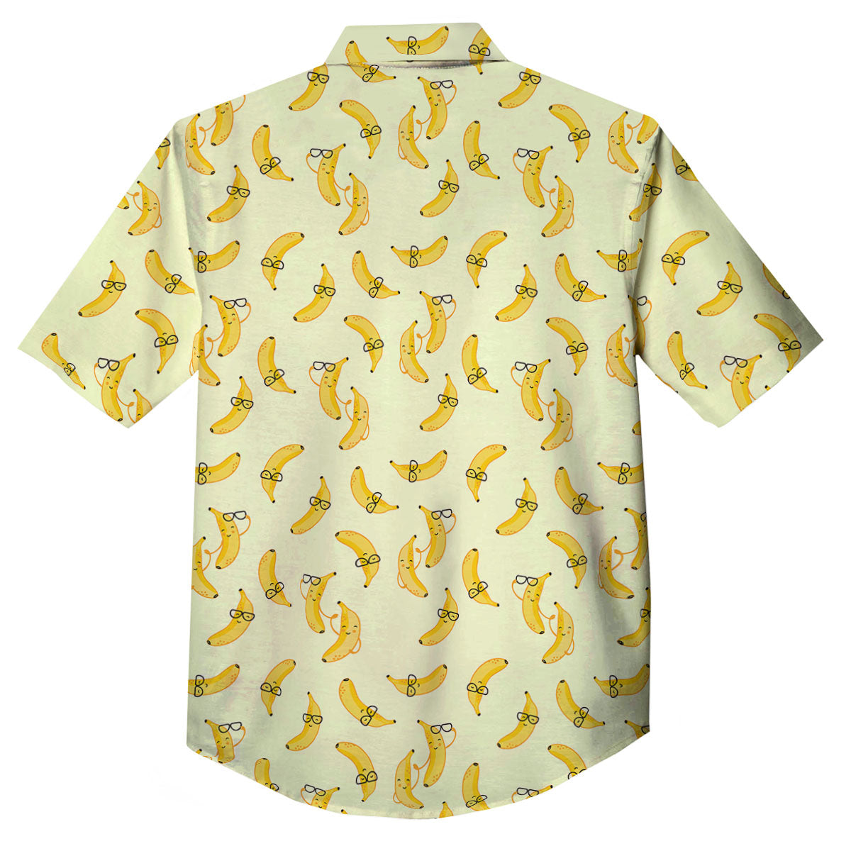 Banana Cute Print Pattern Button Up Shirt-grizzshop