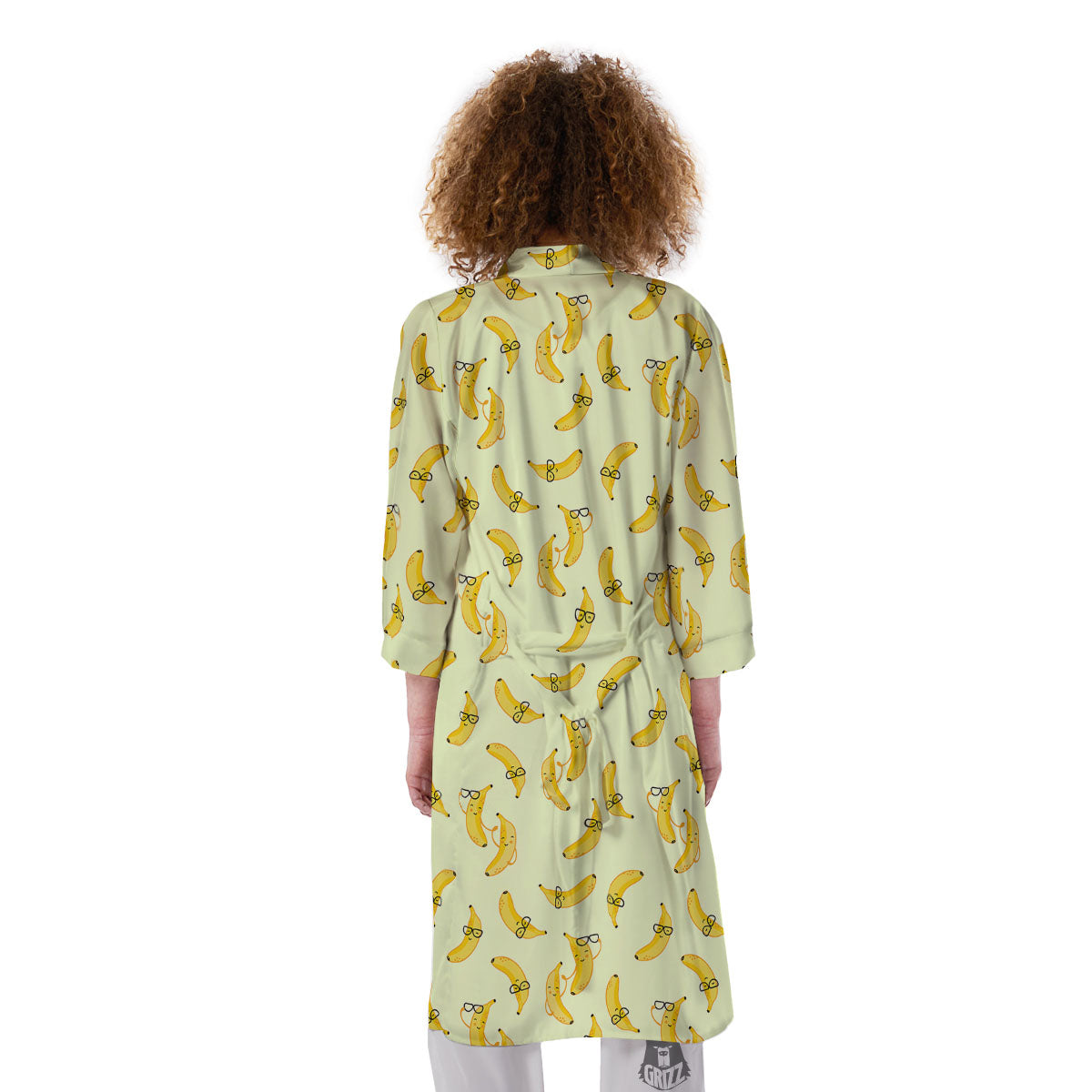 Banana Cute Print Pattern Kimono-grizzshop