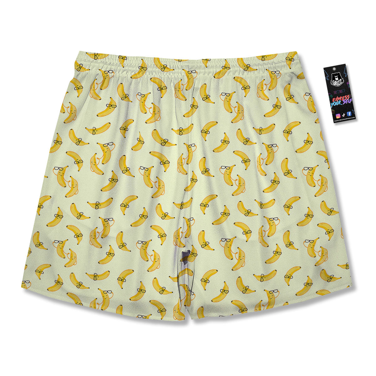 Banana Cute Print Pattern Men's Running Shorts-grizzshop