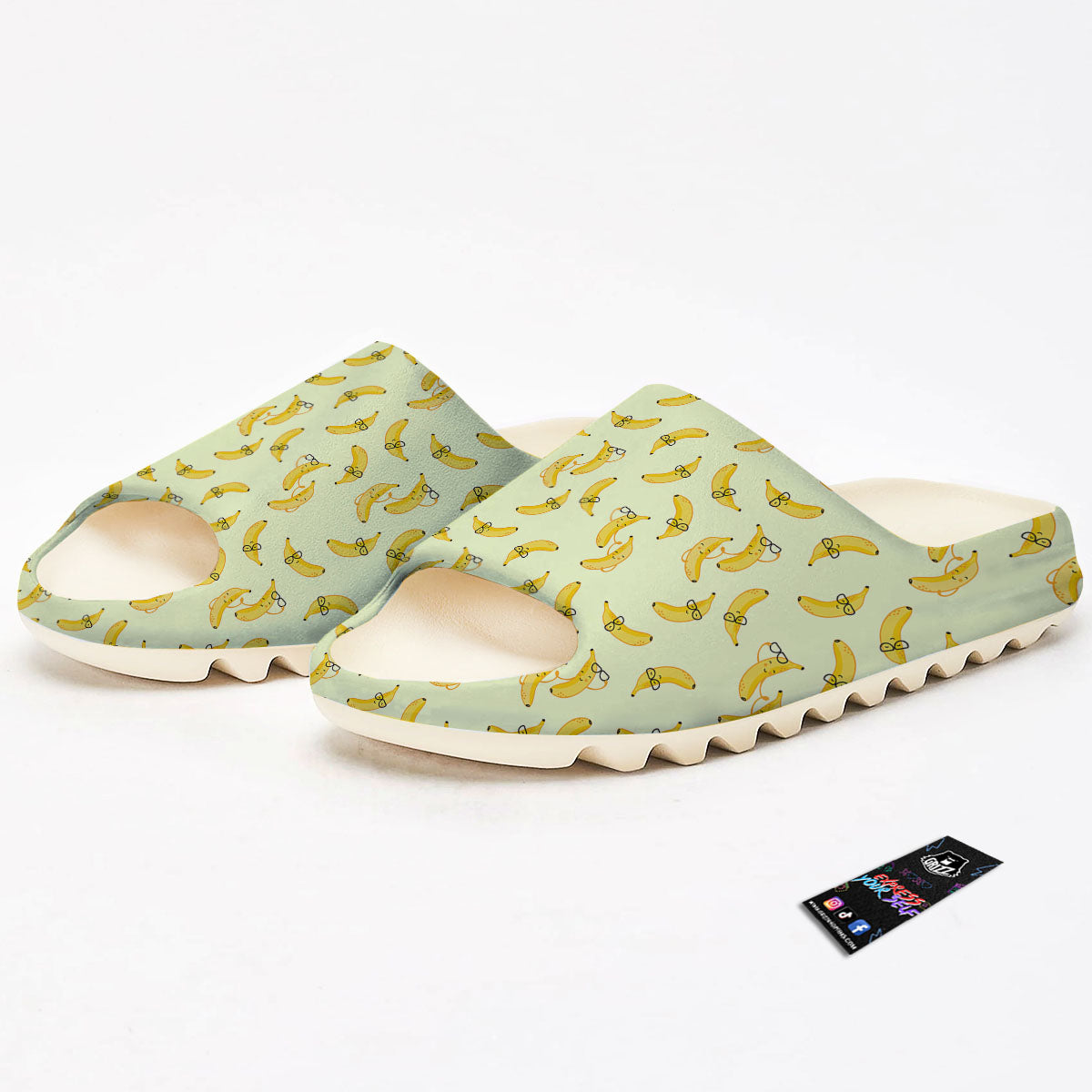 Banana Cute Print Pattern Sandals-grizzshop