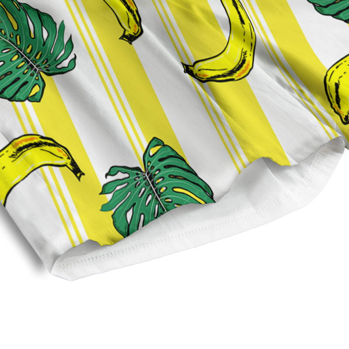 Banana Geometric Yellow Print Pattern Men's Athletic Shorts