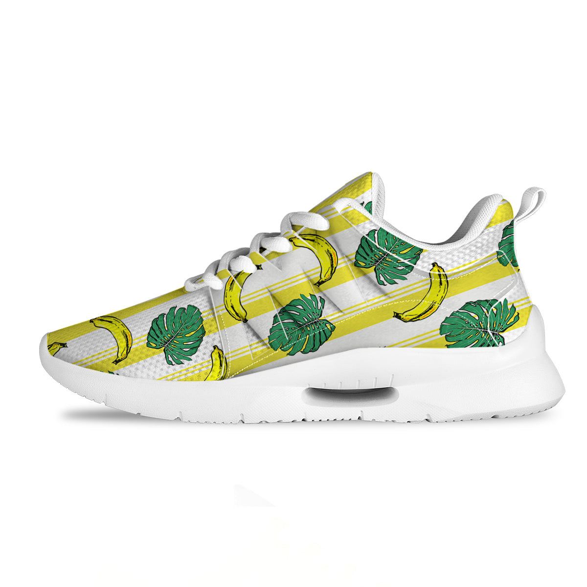Banana Geometric Yellow Print Pattern Tennis Shoes-grizzshop