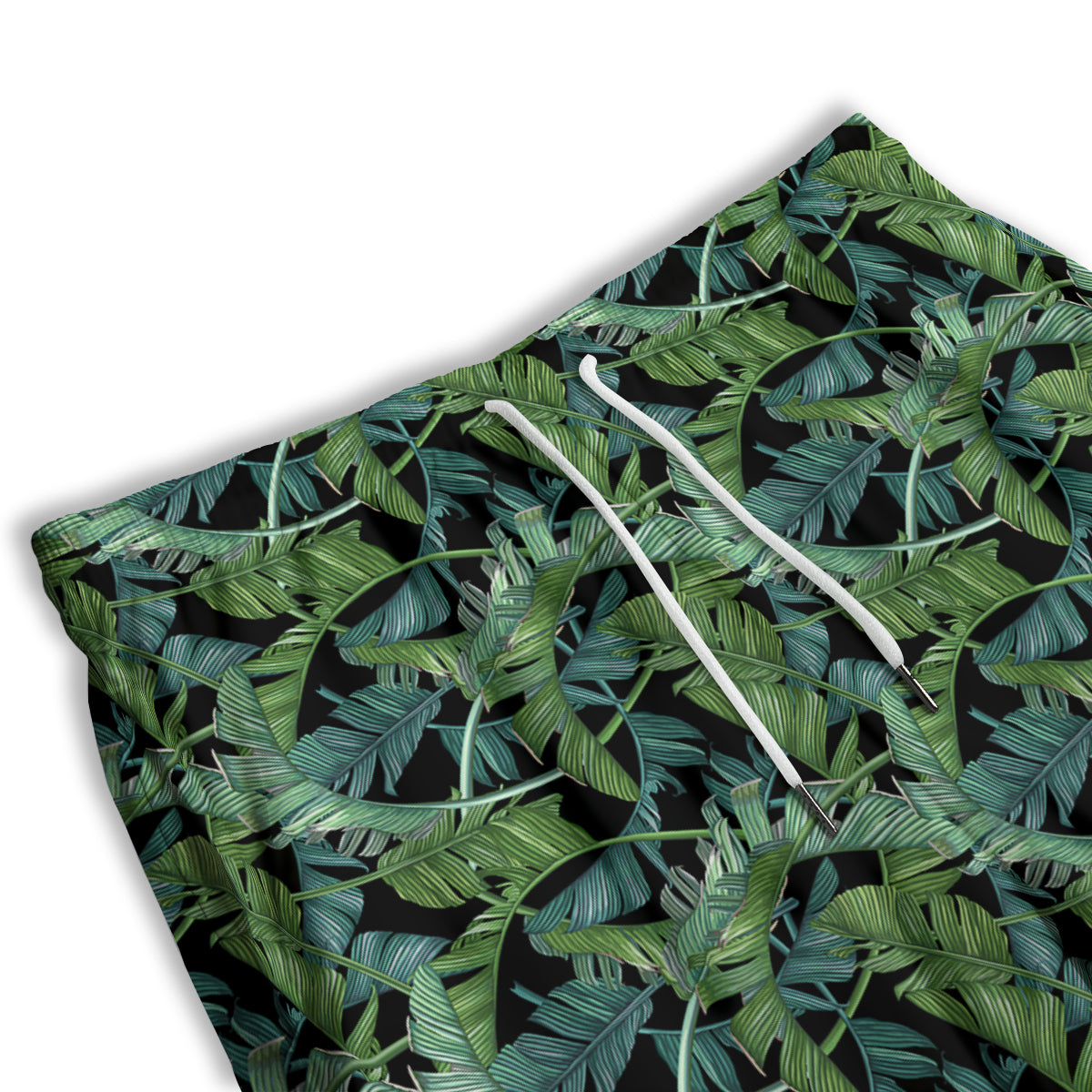 Banana Leaf Print Pattern Men's Athletic Shorts
