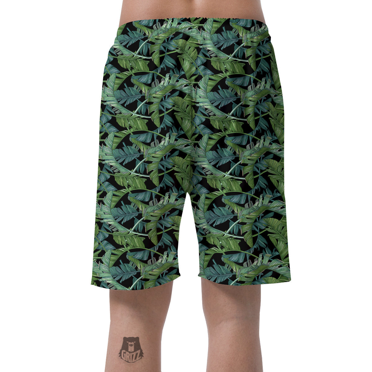 Banana Leaf Print Pattern Men's Shorts-grizzshop