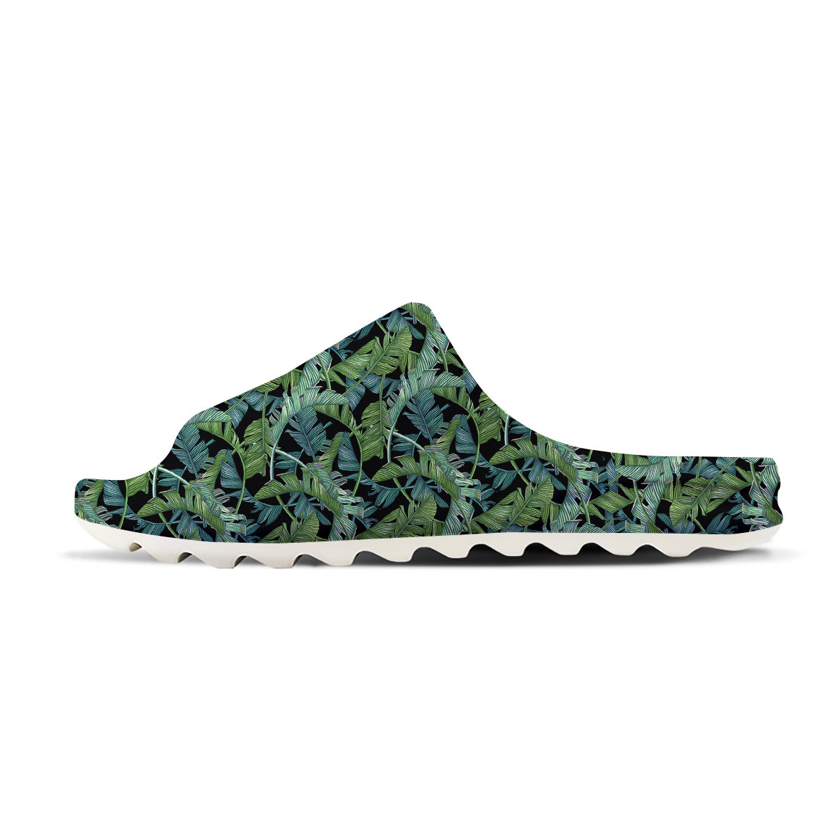 Banana Leaf Print Pattern Sandals-grizzshop