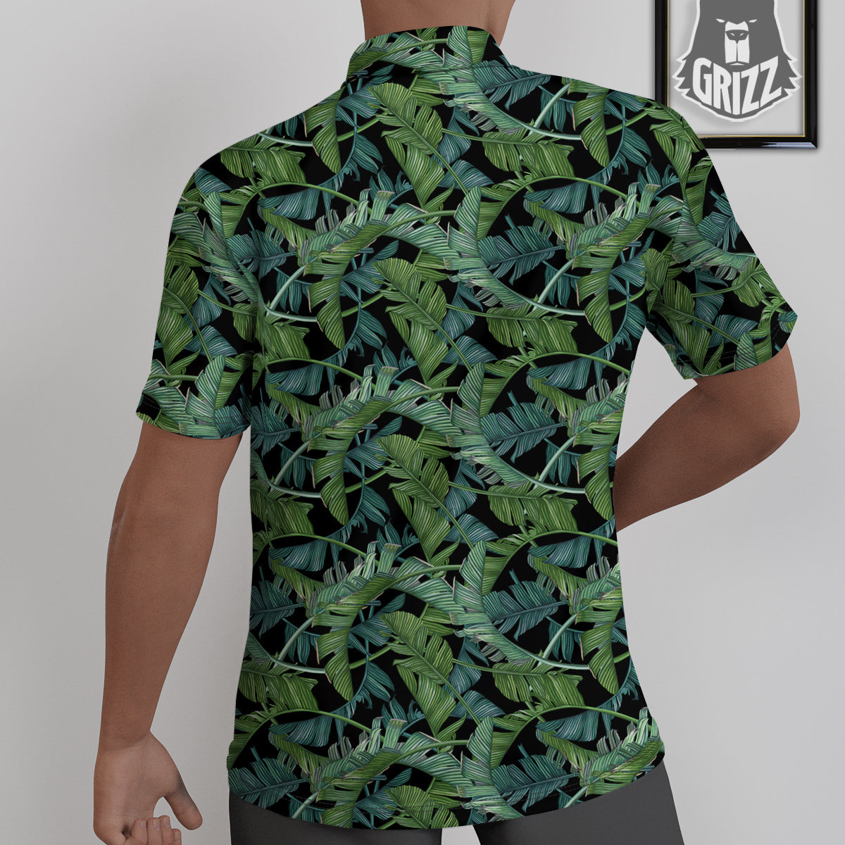 Banana Leaf Print Pattern Untucked Shirts-grizzshop