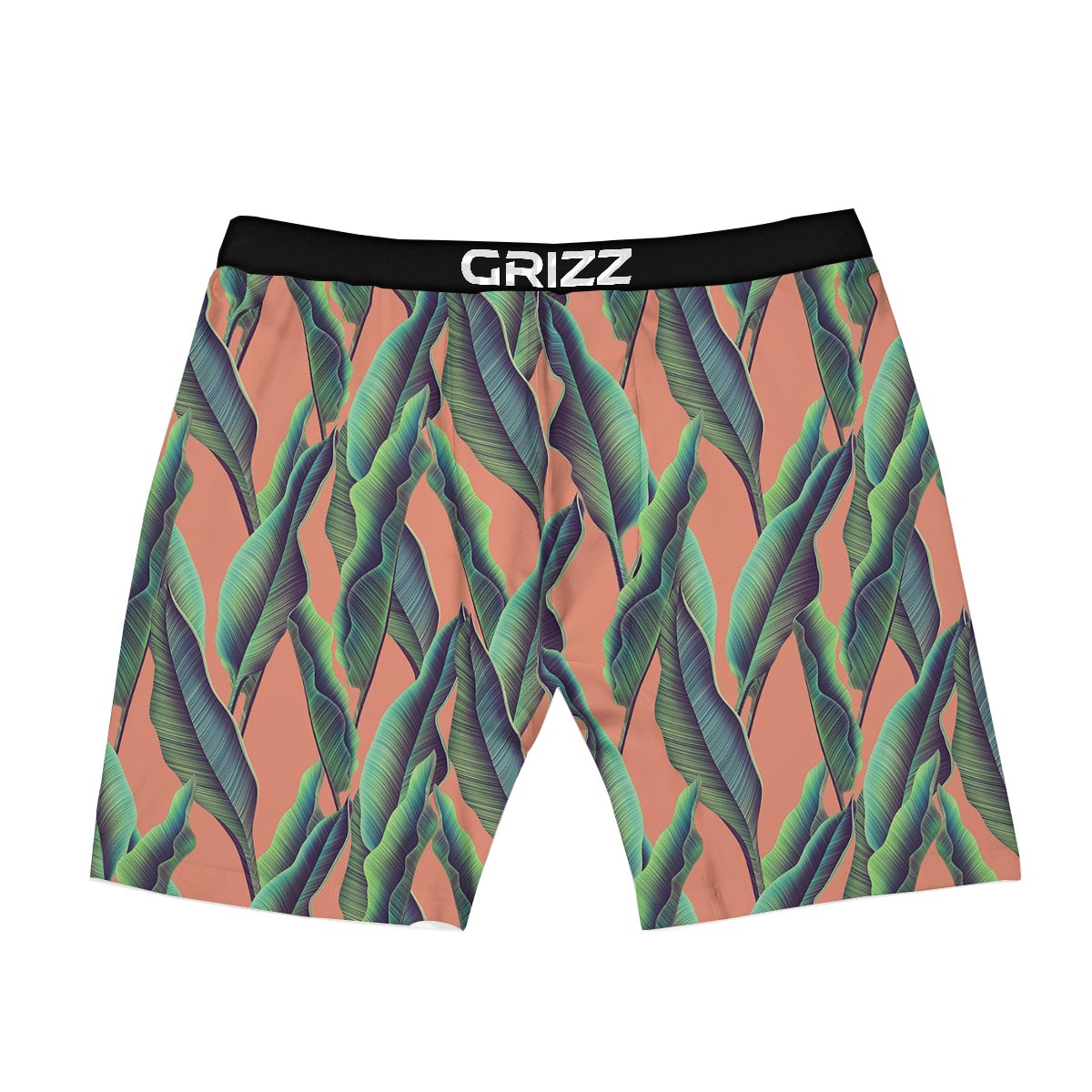 Banana Leaf Tropical Print Pattern Boxer Briefs-grizzshop
