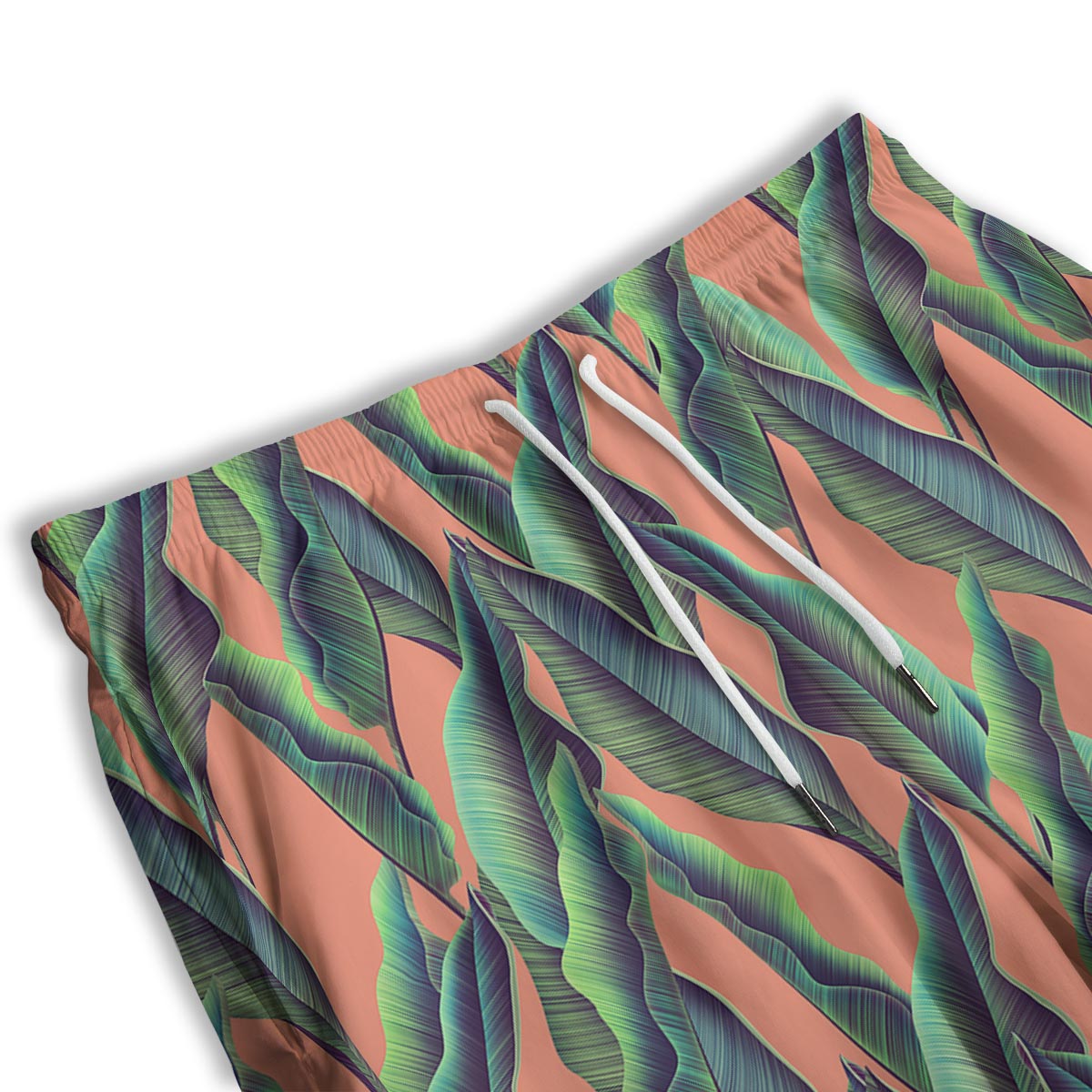 Banana Leaf Tropical Print Pattern Men's Athletic Shorts