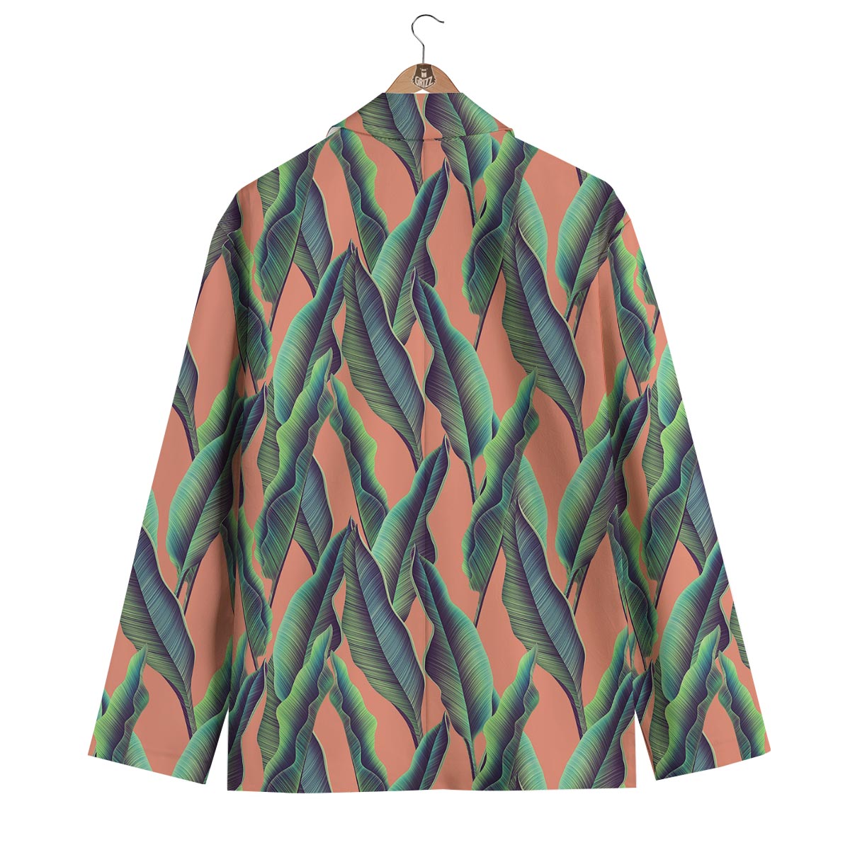 Banana Leaf Tropical Print Pattern Men's Blazer-grizzshop