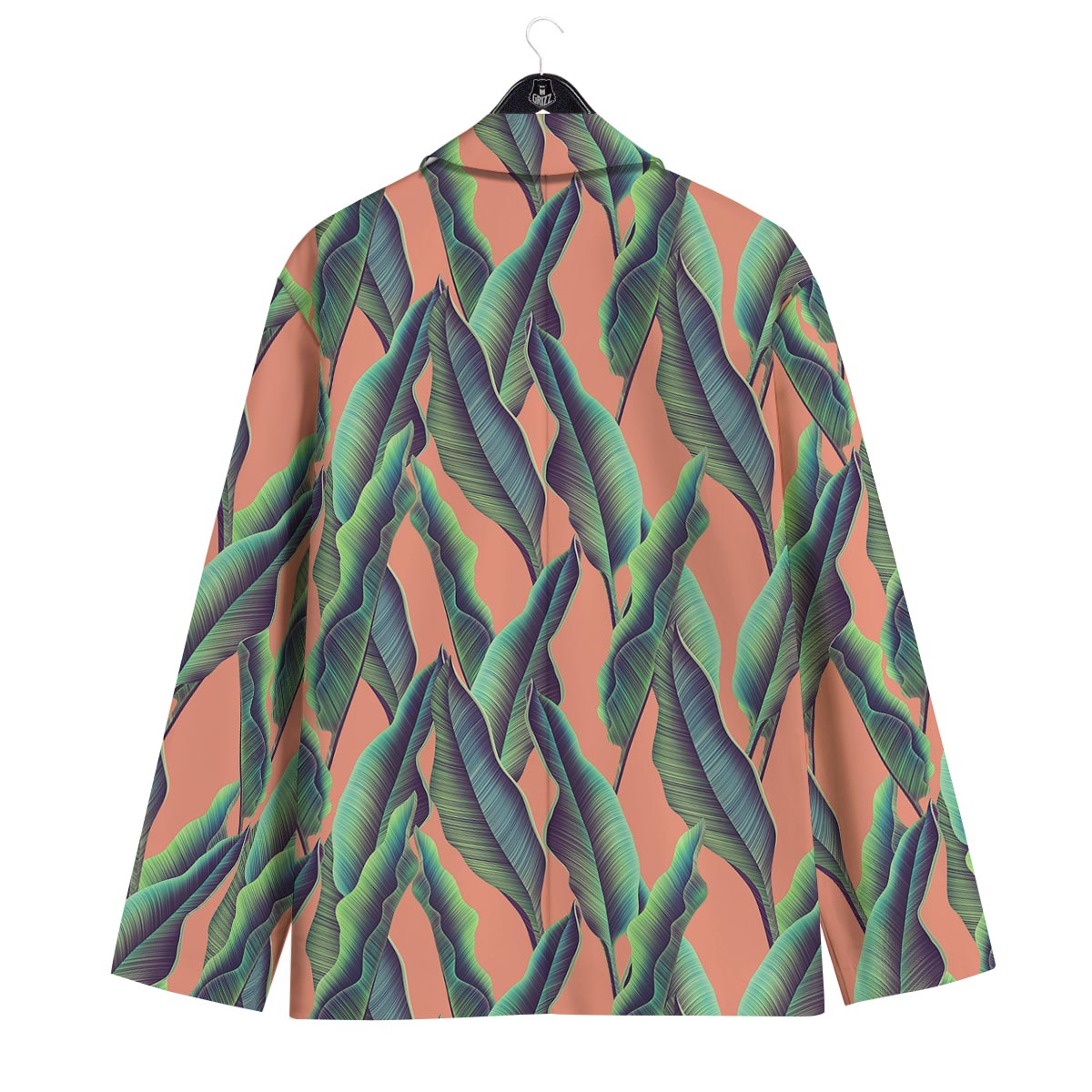 Banana Leaf Tropical Print Pattern Men's Sport Coat-grizzshop