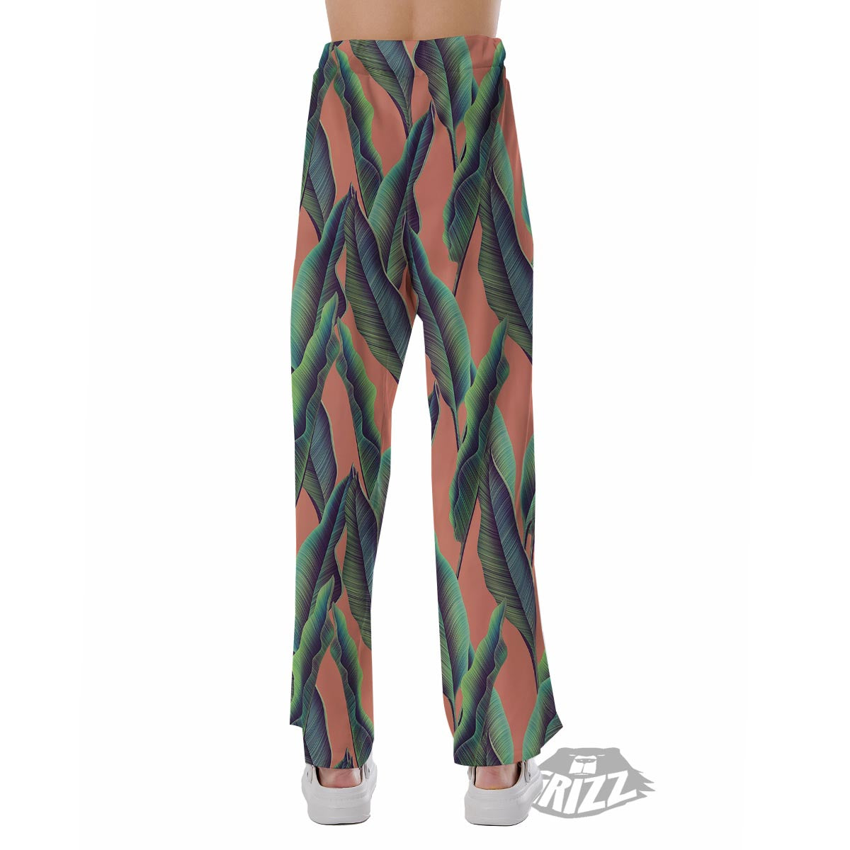 Banana Leaf Tropical Print Pattern Pajama Pants-grizzshop