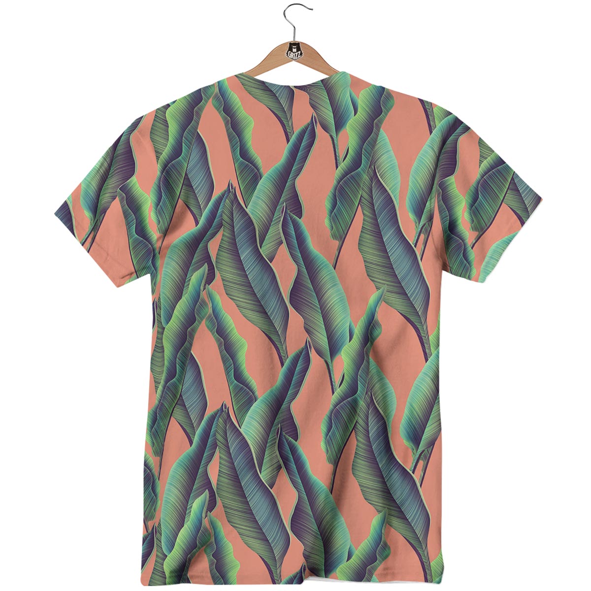 Banana Leaf Tropical Print Pattern T-Shirt-grizzshop