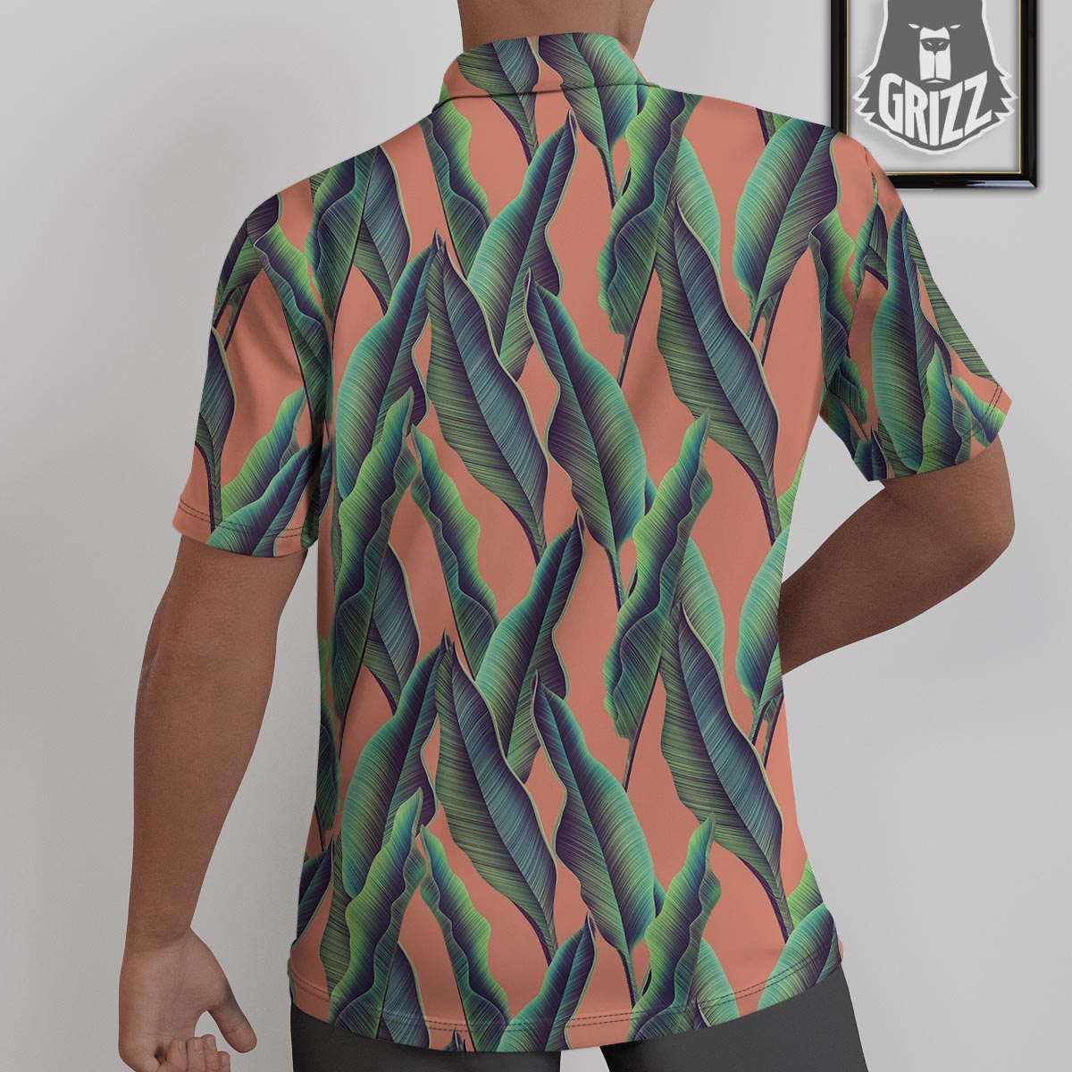 Banana Leaf Tropical Print Pattern Untucked Shirts-grizzshop