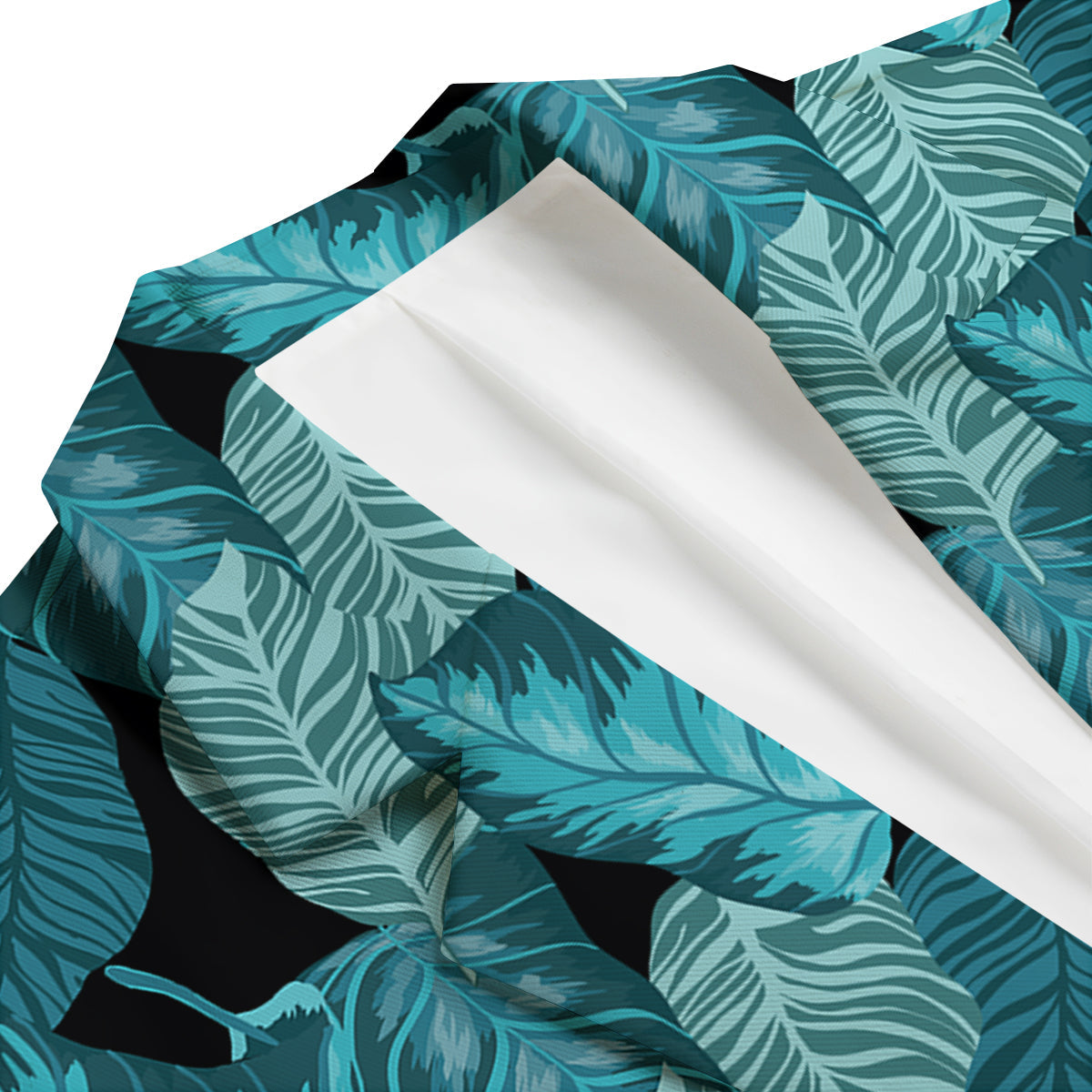 Banana Leaf Turquoise Print Pattern Men's Blazer-grizzshop