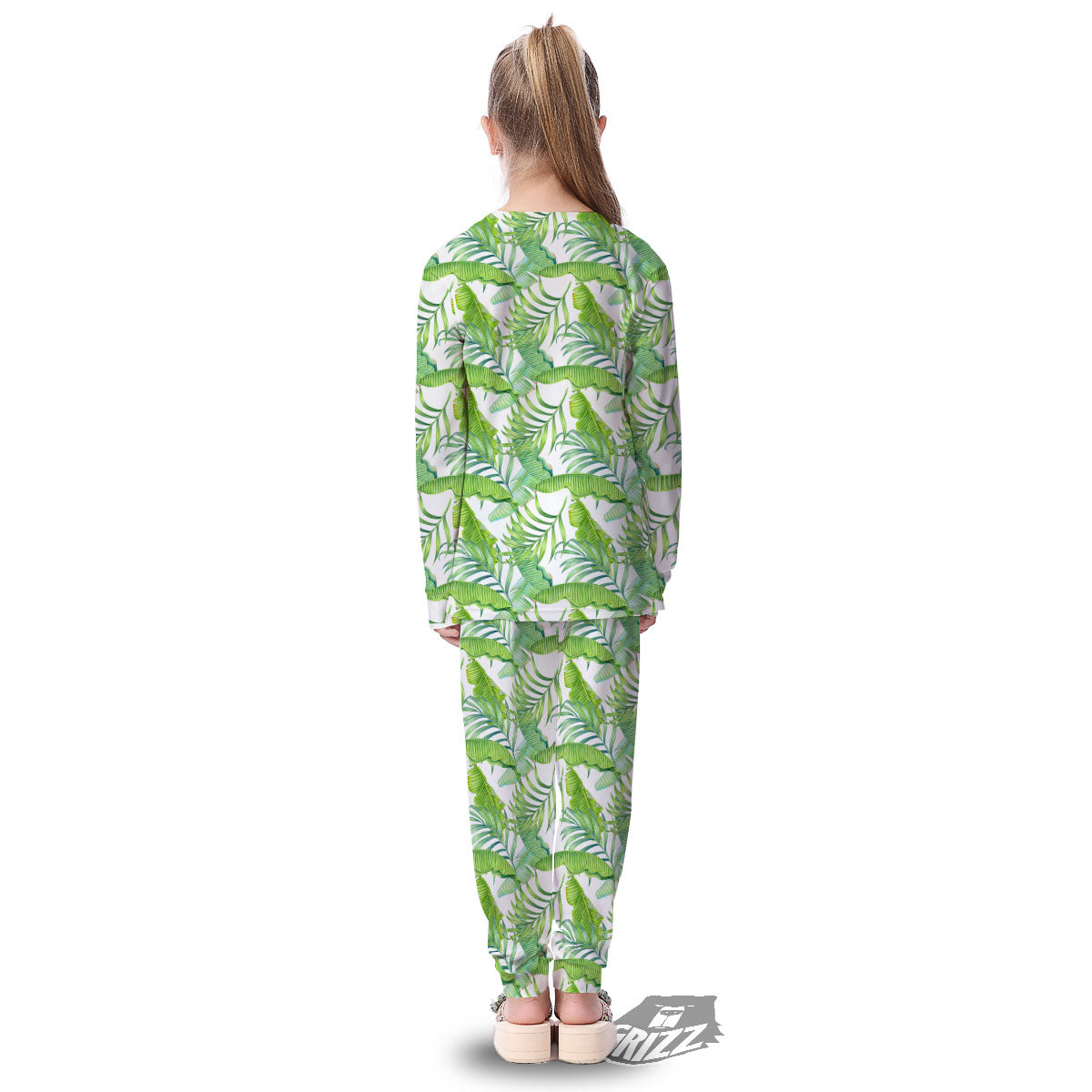 Banana Leave Palm Tree Print Pattern Kid's Pajamas-grizzshop