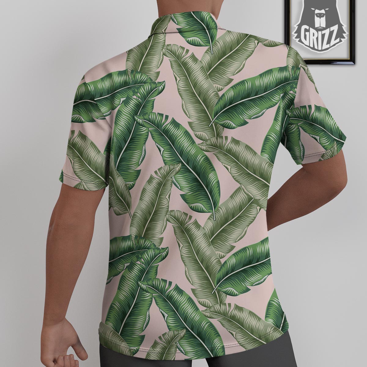 Banana Leaves Tropical Print Pattern Untucked Shirts-grizzshop