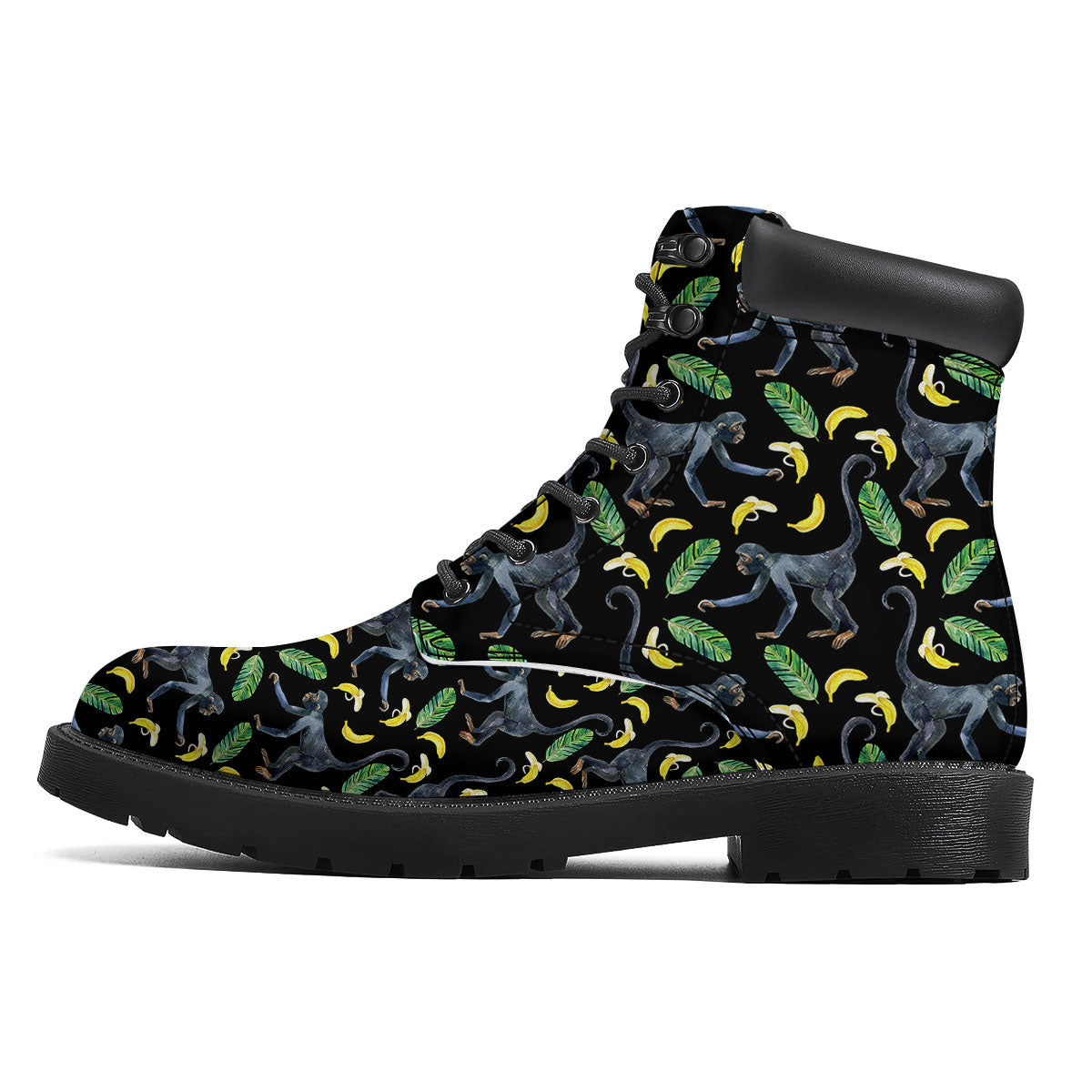 Banana Monkey Pattern Pattern Boots-grizzshop