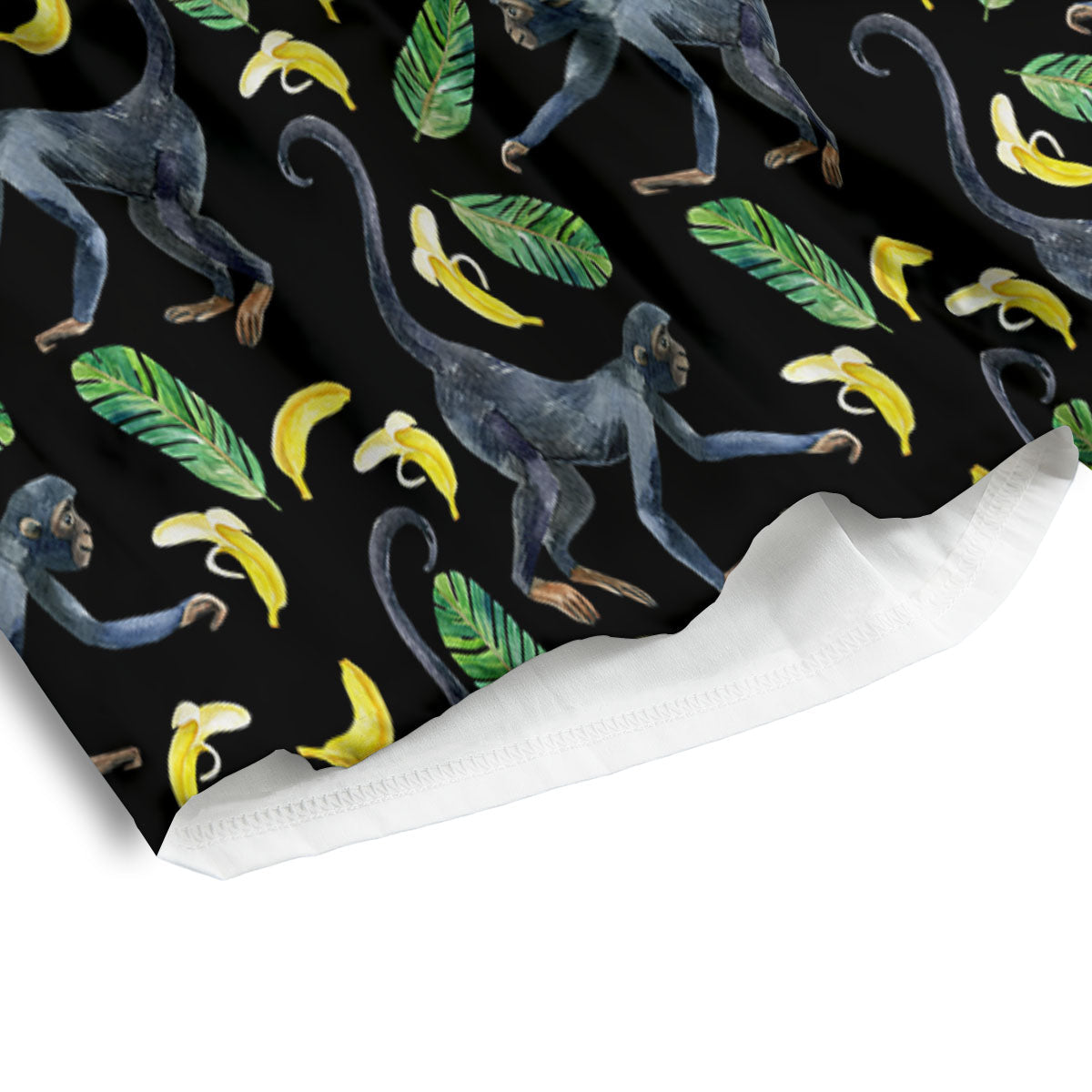 Banana Monkey Pattern Pattern Men's Athletic Shorts-grizzshop