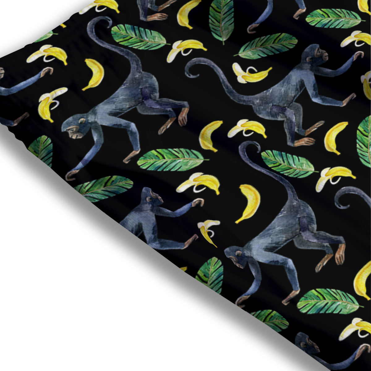 Banana Monkey Pattern Pattern Mesh Shorts