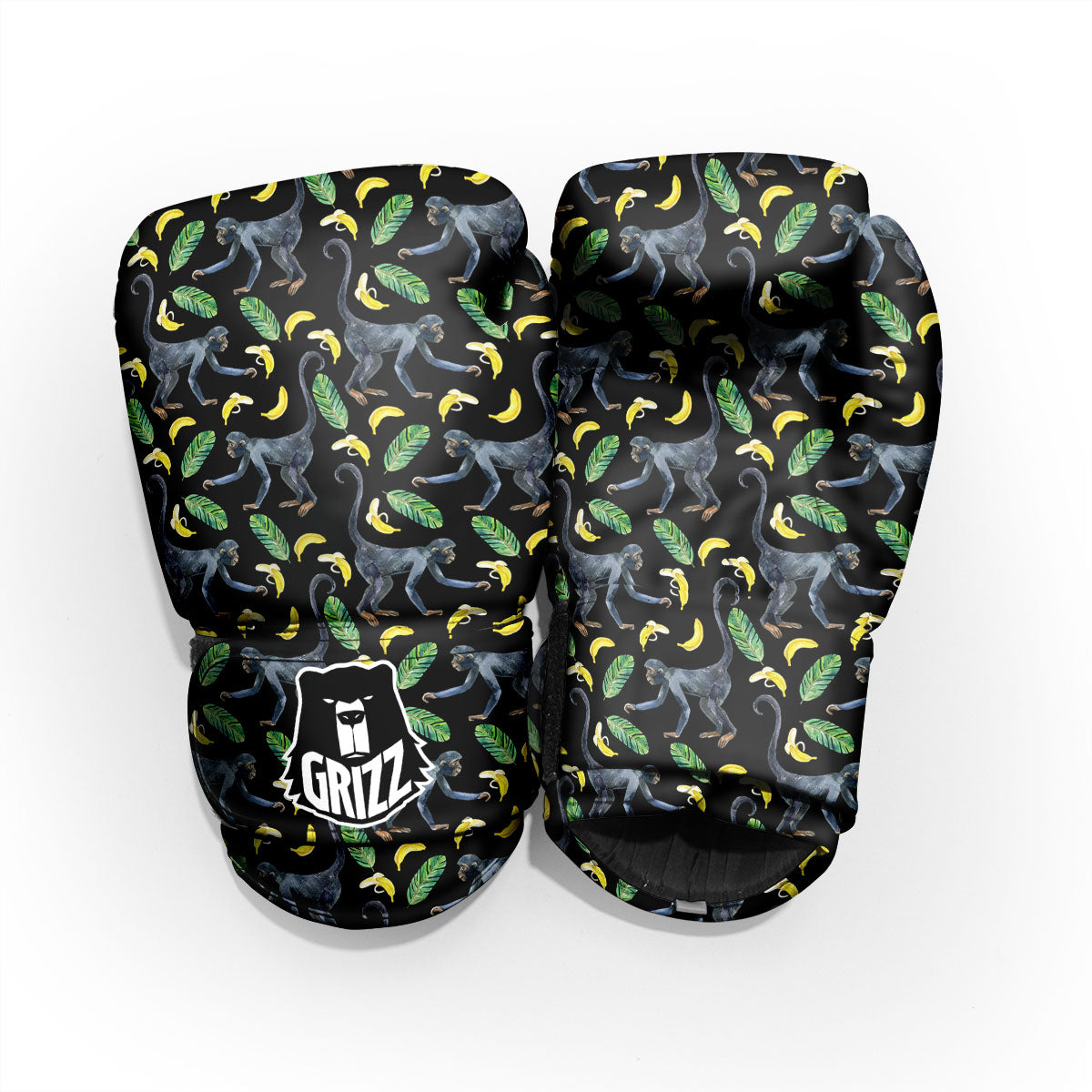 Banana Monkey Pattern Pattern Sparring Gloves-grizzshop