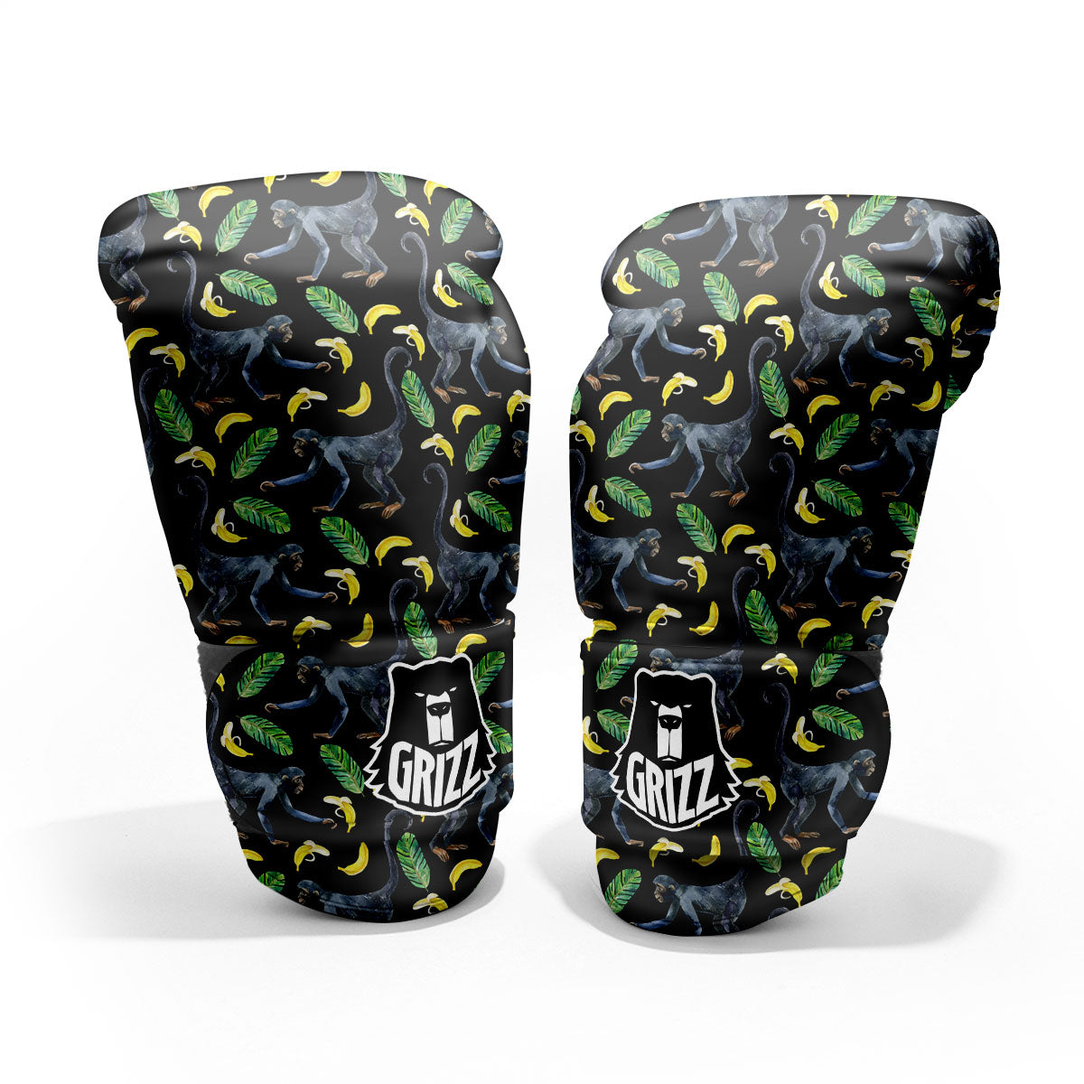 Banana Monkey Pattern Pattern Sparring Gloves-grizzshop