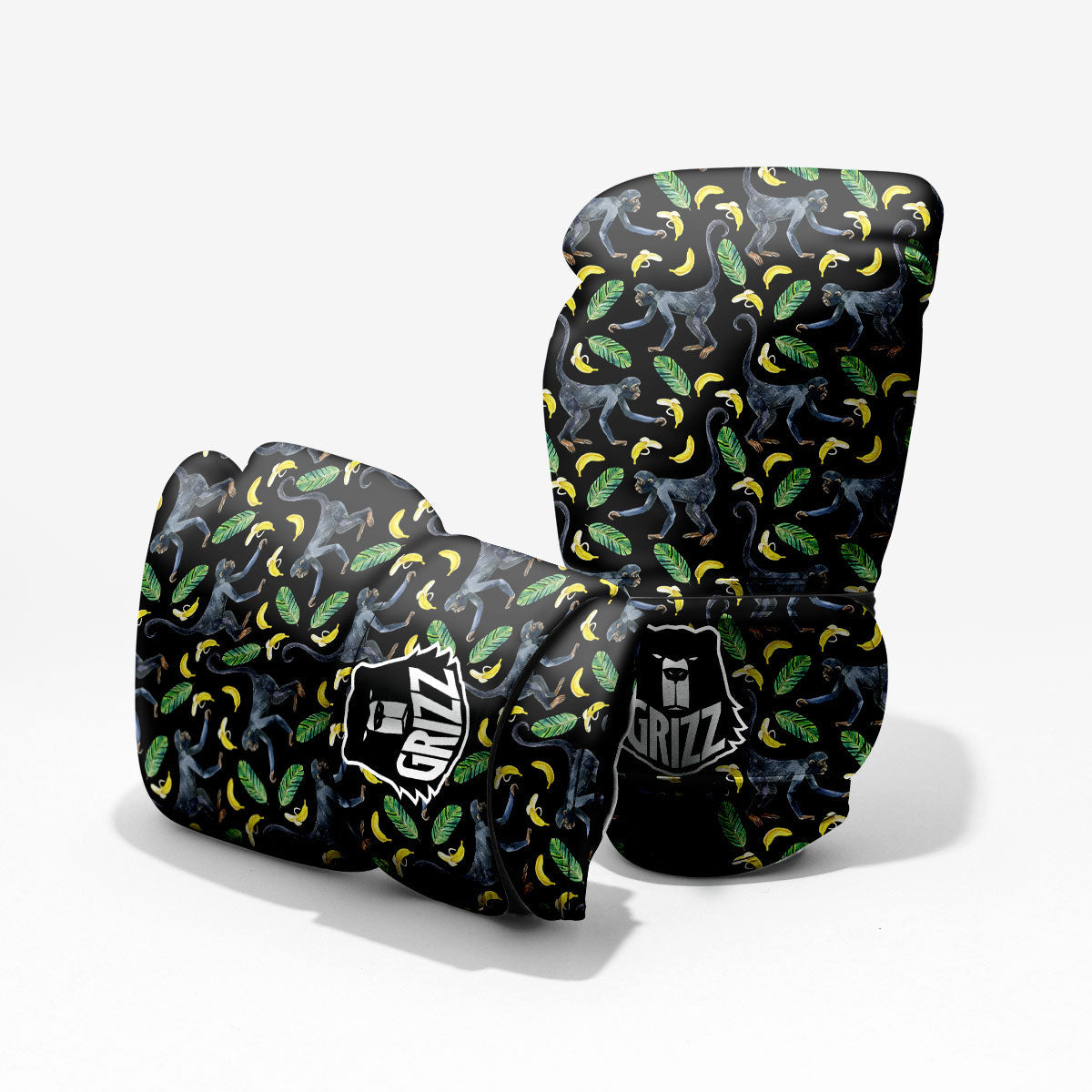 Banana Monkey Pattern Pattern Sparring Gloves-grizzshop