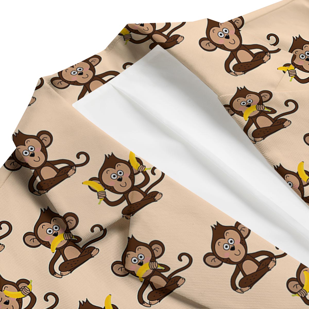 Banana Monkey Print Pattern Men's Blazer-grizzshop