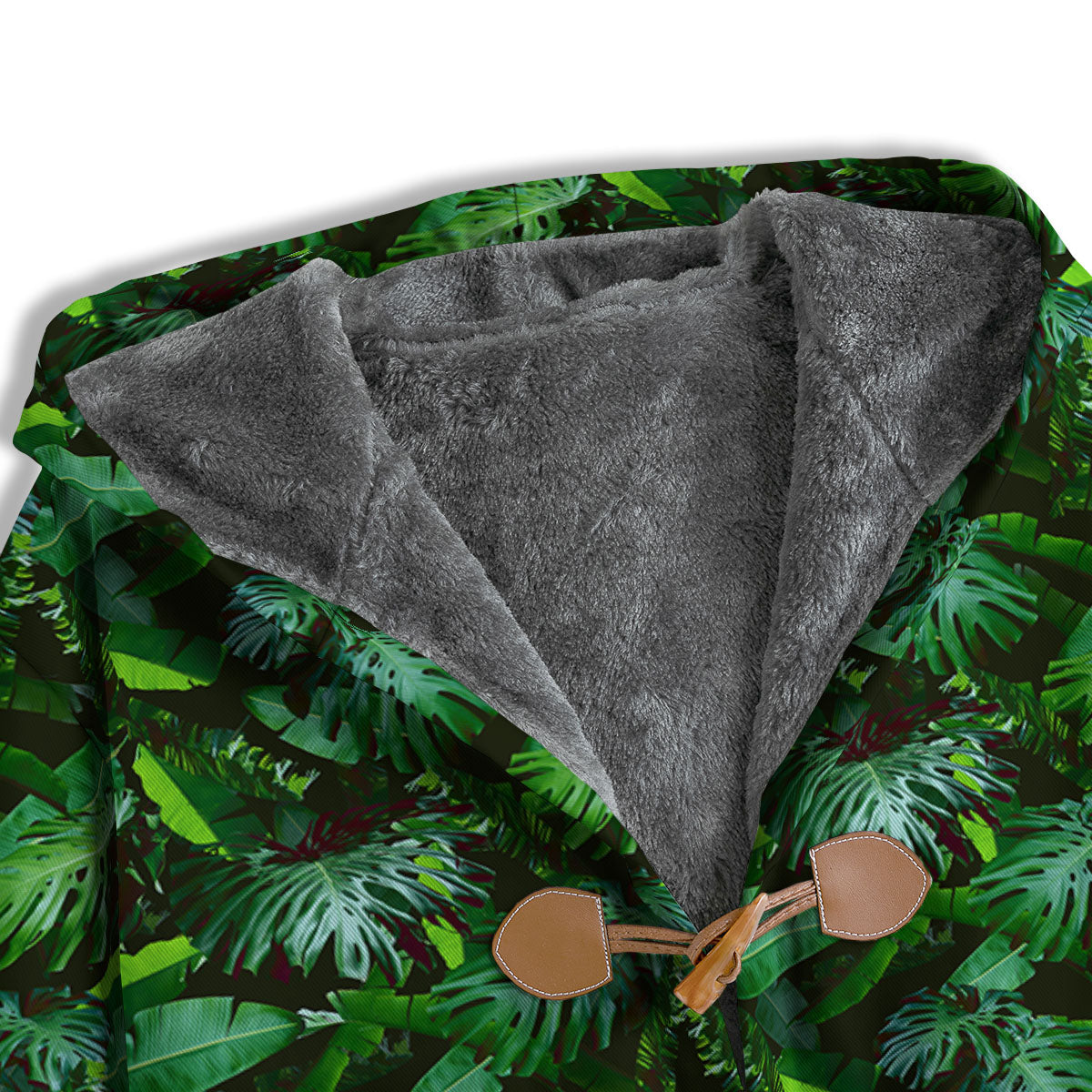 Banana Palm Leaf Green Tropical Print Men's Windbreaker Jacket-grizzshop