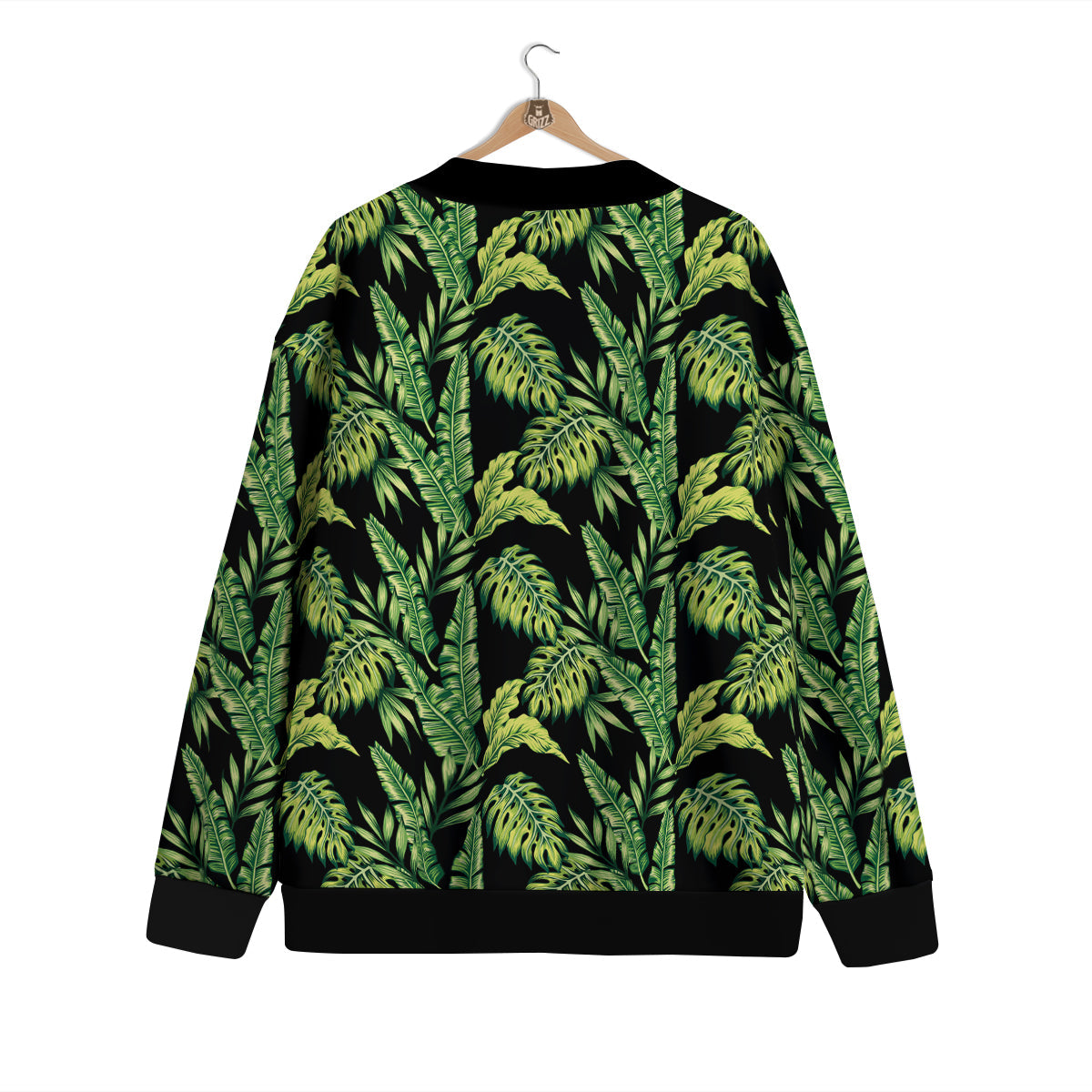 Banana Palm Leaf Print Pattern Cardigan-grizzshop