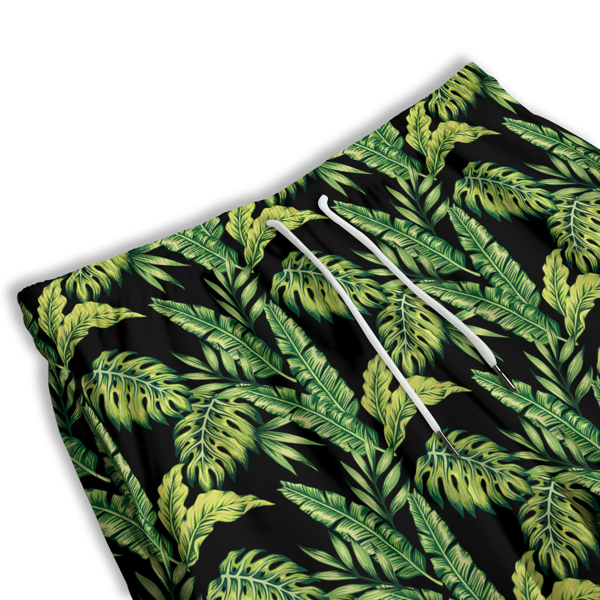 Banana Palm Leaf Print Pattern Men's Athletic Shorts