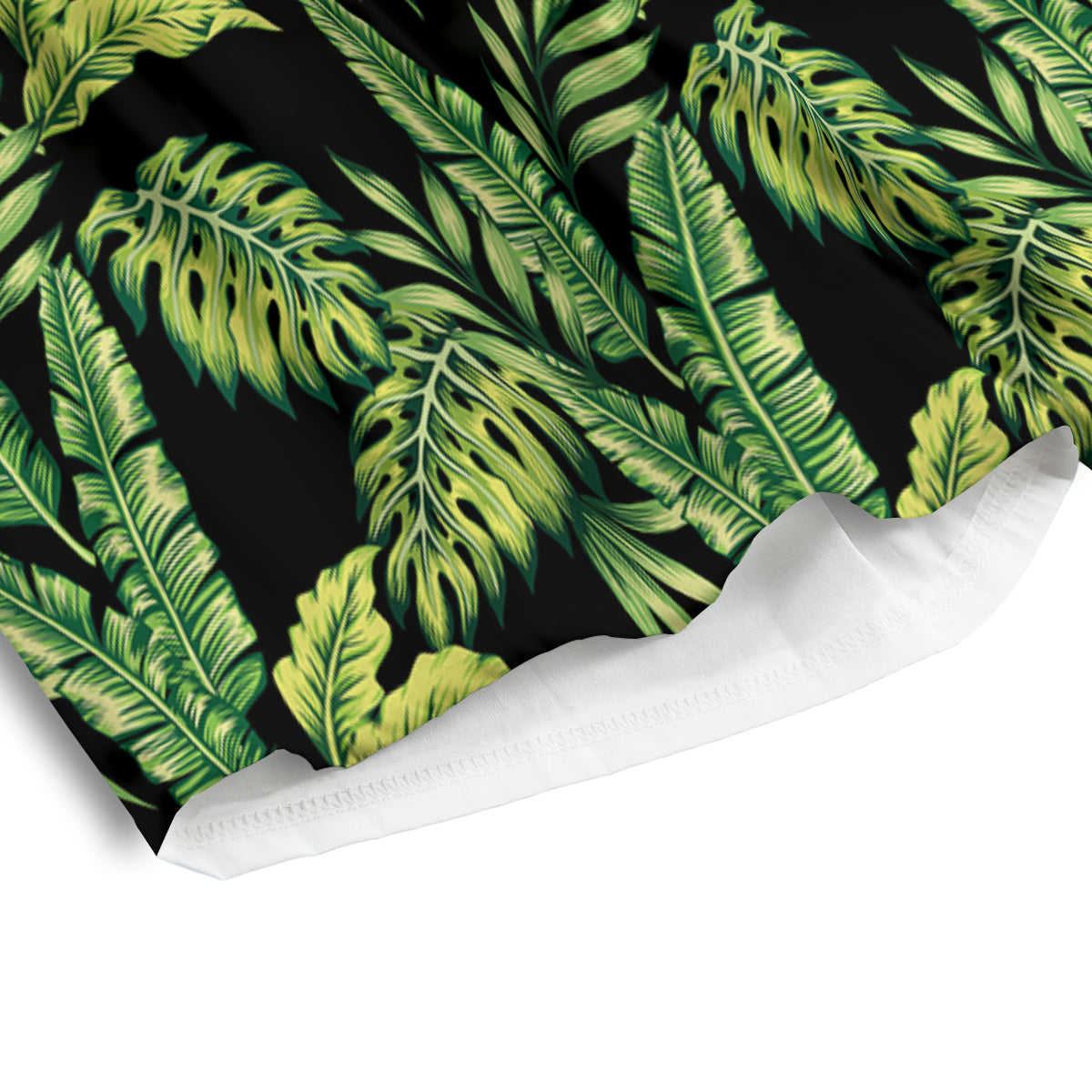 Banana Palm Leaf Print Pattern Men's Athletic Shorts